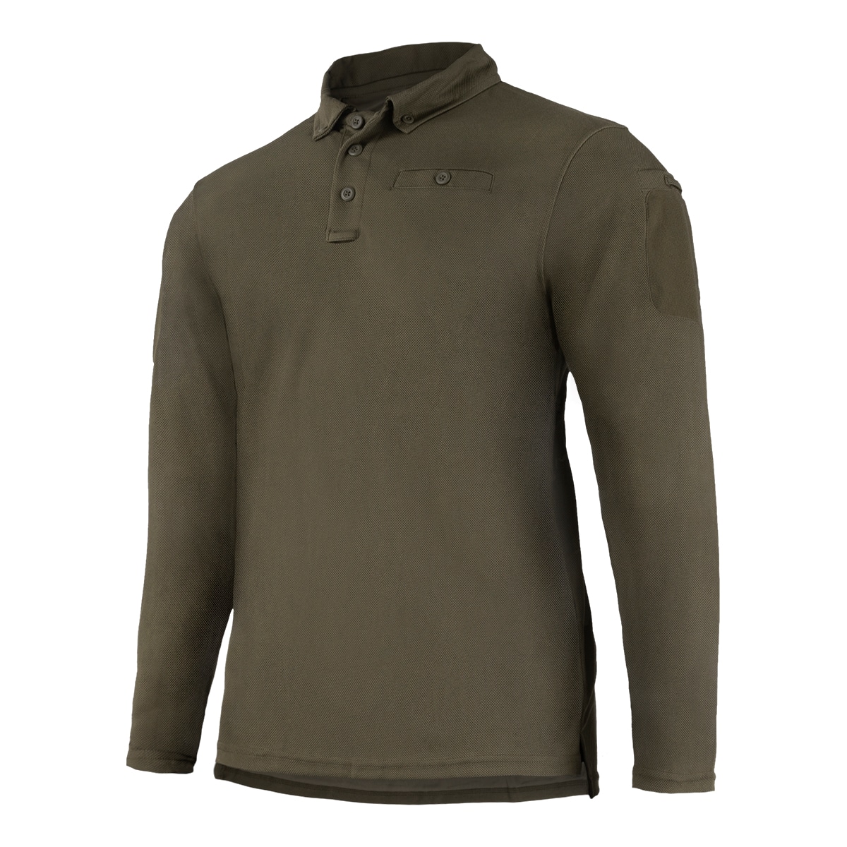 Mil-Tec Tactical Quickdry Long Sleeve Polo Shirt - Olive