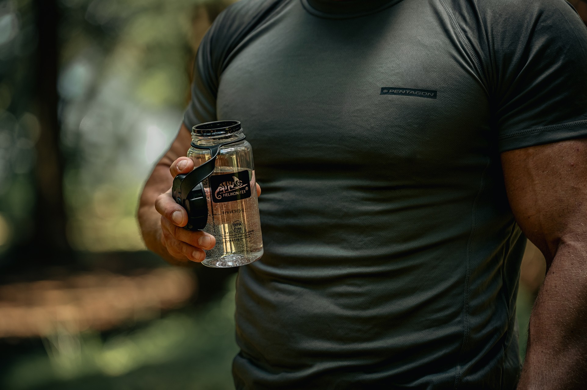 Thermo-active T-shirt Pentagon Body Shock - Cinder Grey