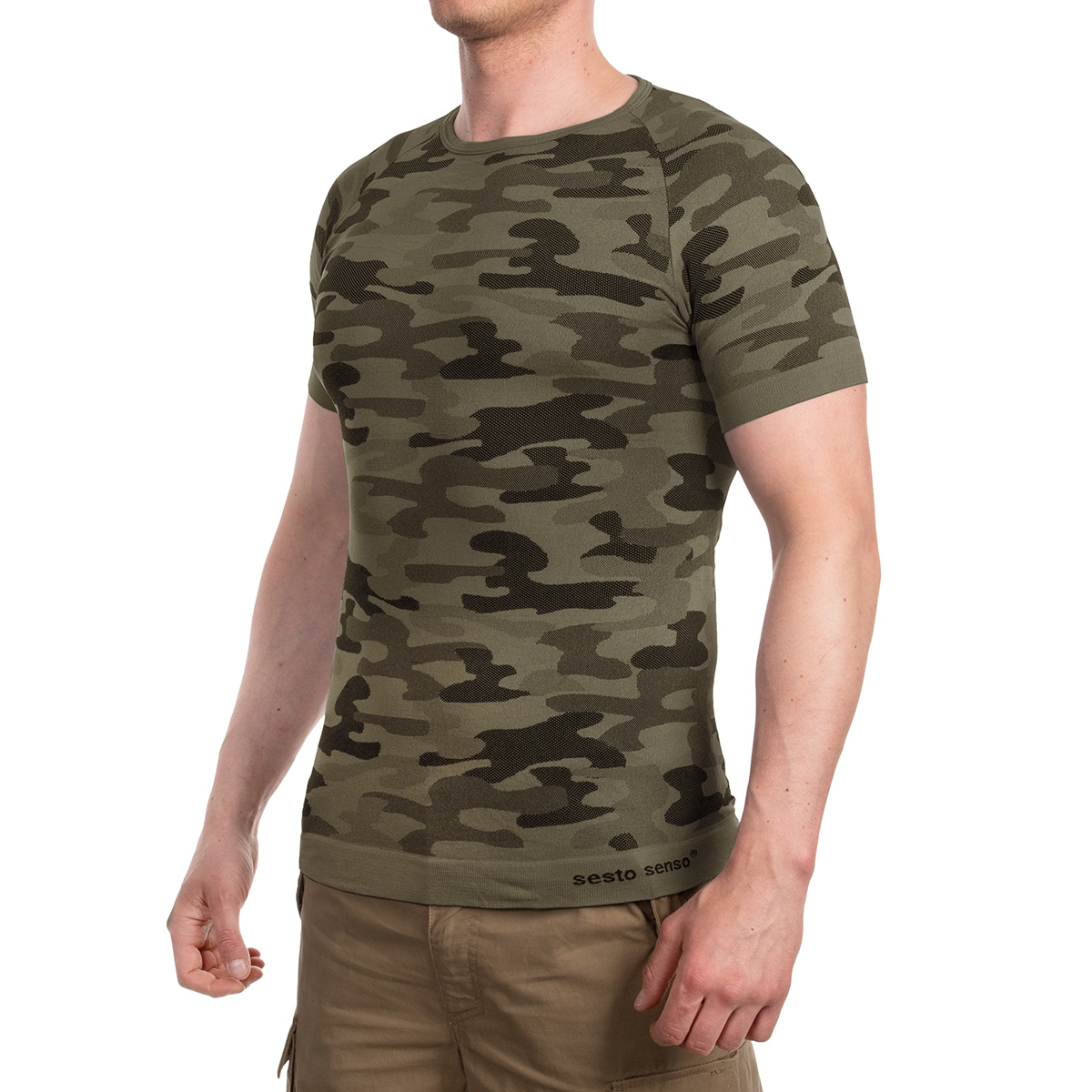 Sesto Senso Thermo Active Short Sleeve Shirt - Camo Khaki