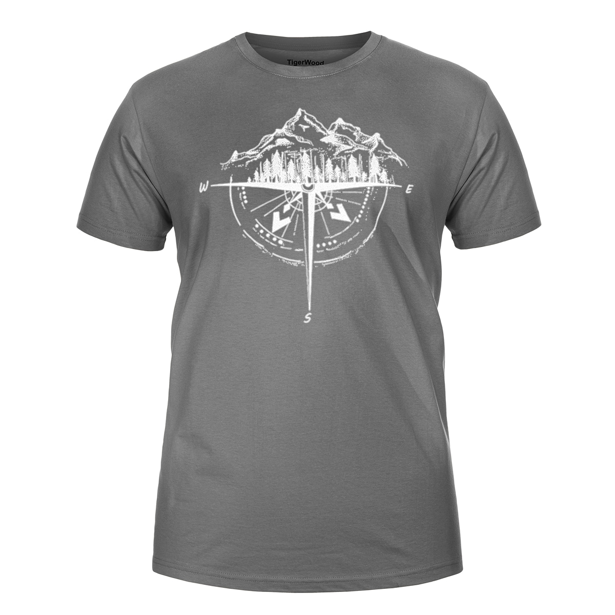 T-shirt TigerWood Rosa dei Venti - Grigio scuro