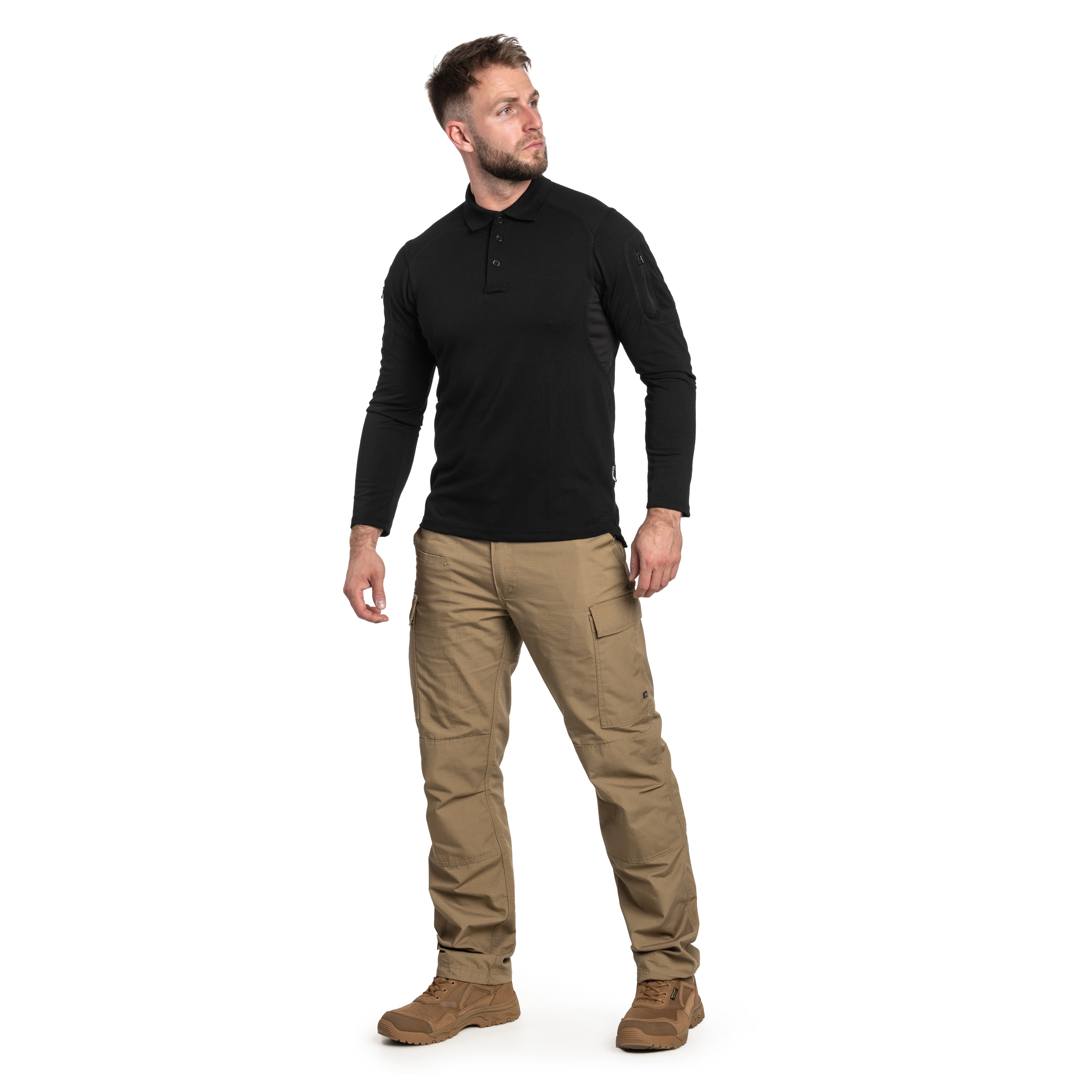 Polo a maniche lunghe Texar Elite Pro - Black