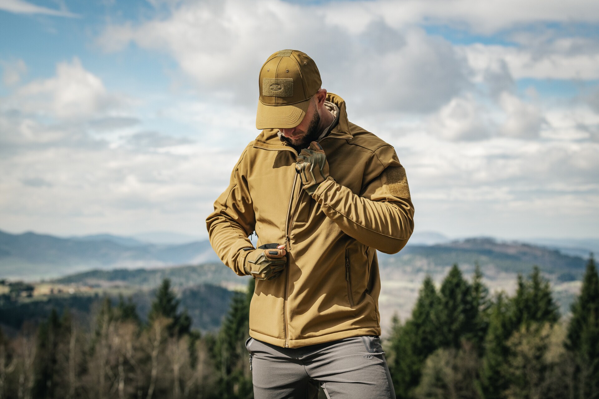 Giacca Softshell Highlander Outdoor Odin - Tan