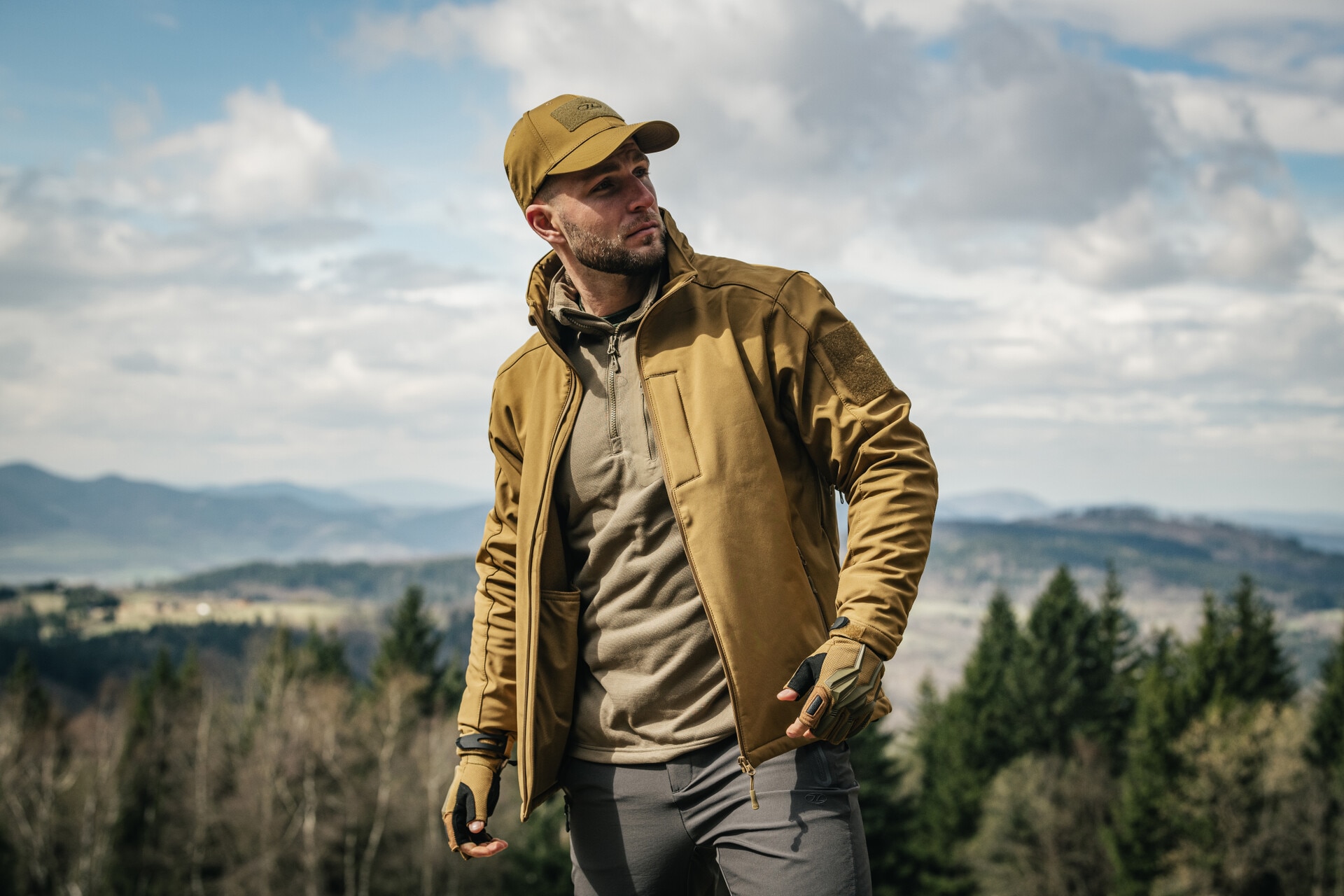 Giacca Softshell Highlander Outdoor Odin - Tan