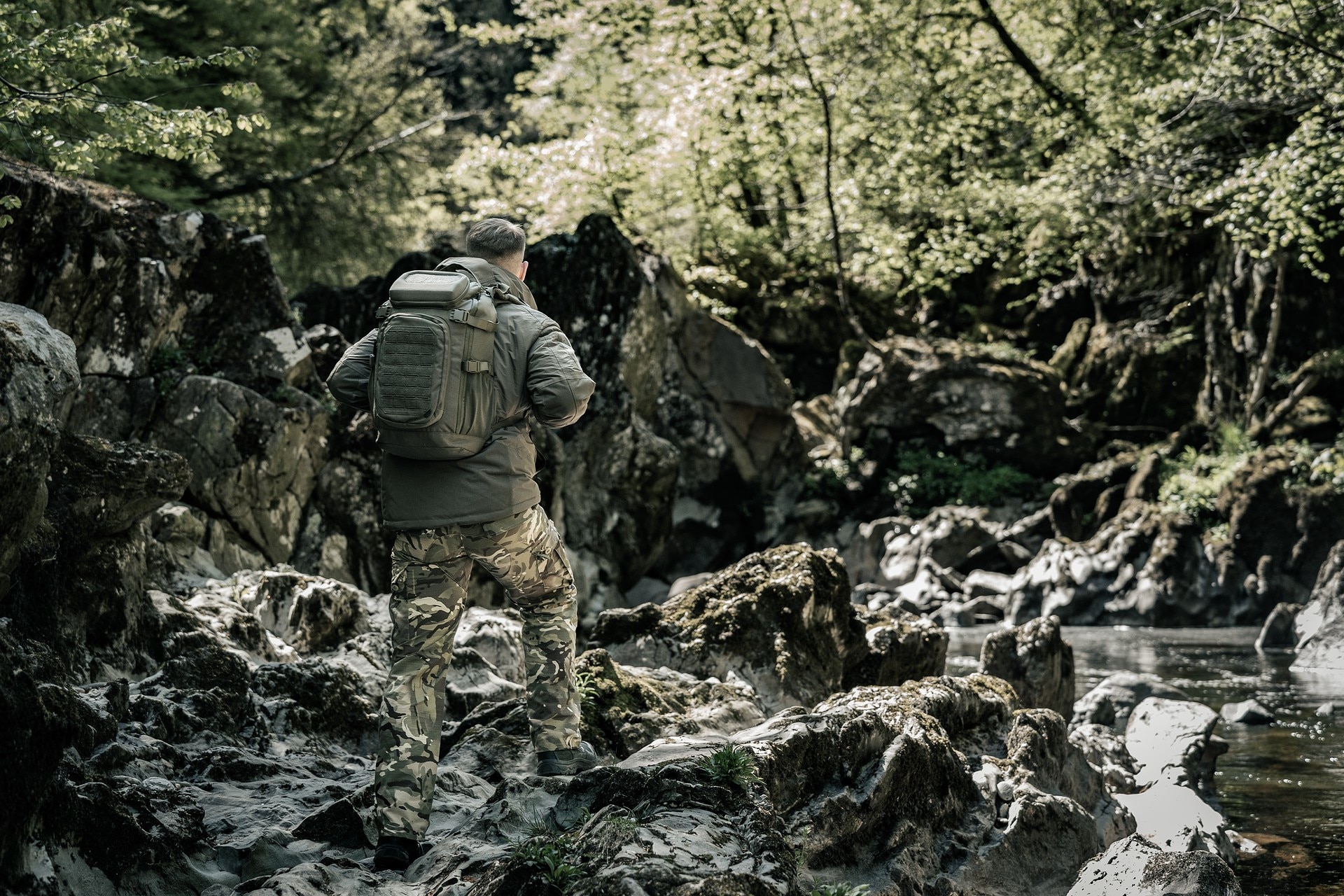 Pantaloni Highlander Forces Elite Rip-Stop Combat Trousers - Arid MC Camo