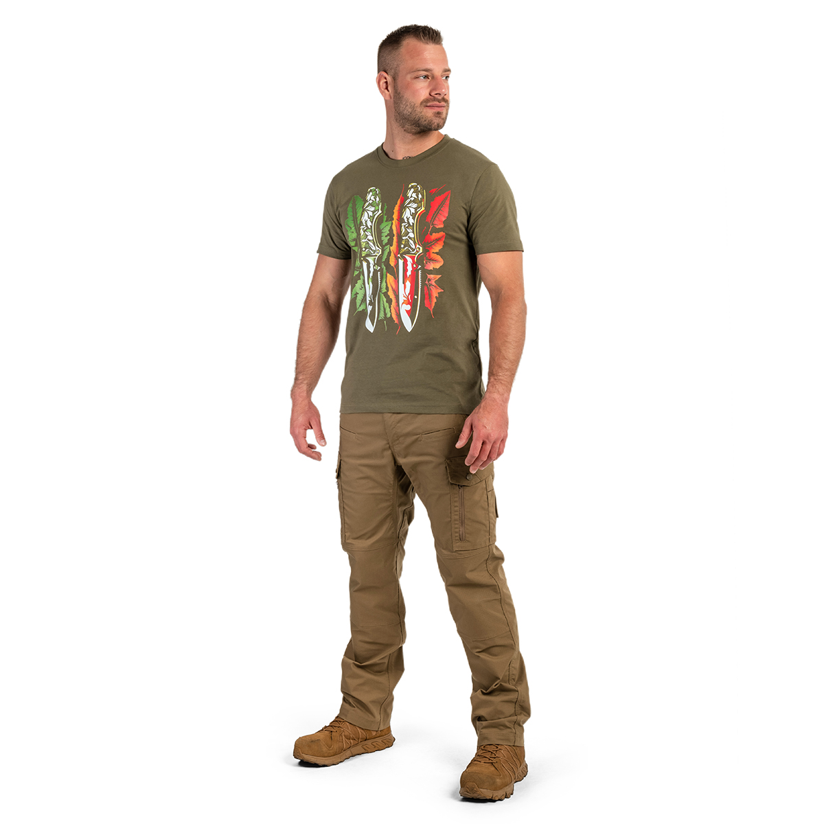 T-shirt Voyovnik Nože Color - Khaki