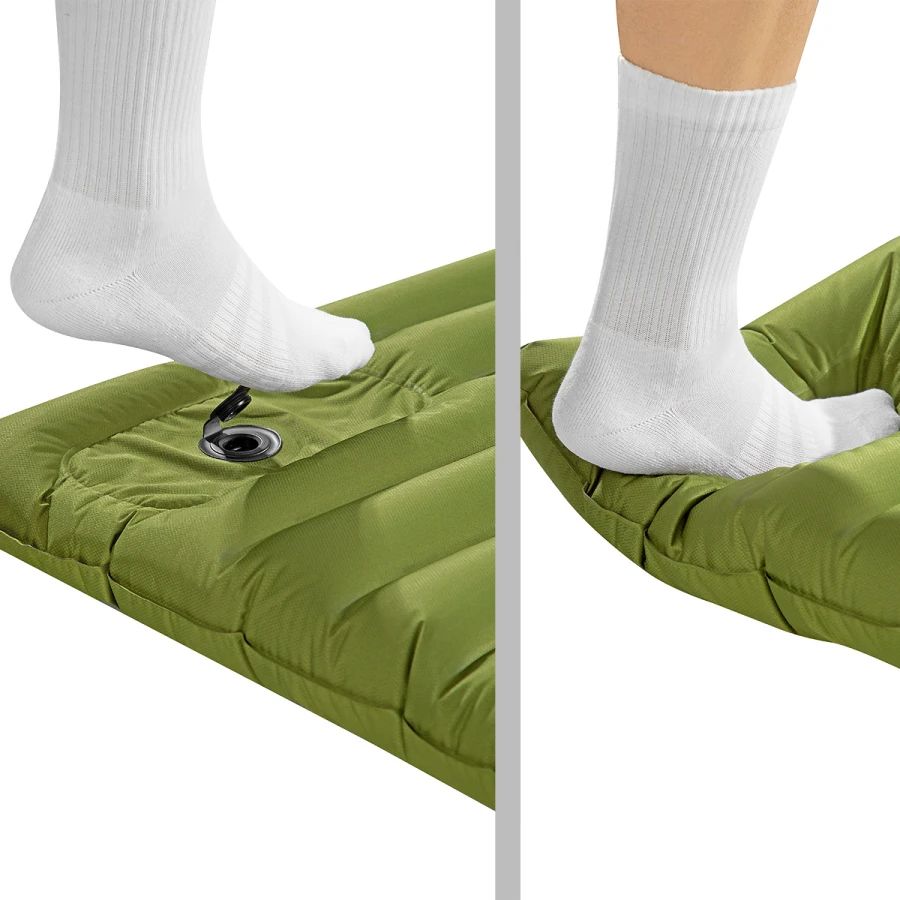 Materasso singolo Nils Camp NC4101 con pompa integrata - Verde