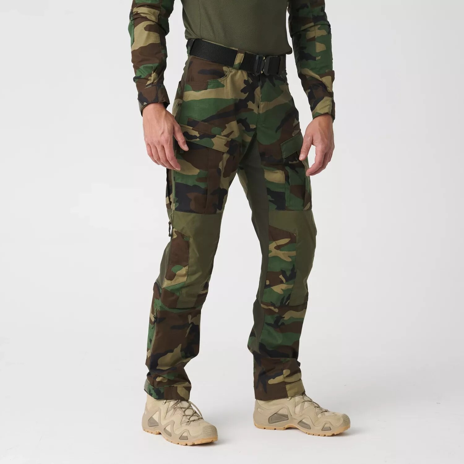 Pantaloni Helikon-Tex MCDU Polycotton Stretch Rip-Stop - US Woodland / Olive Green