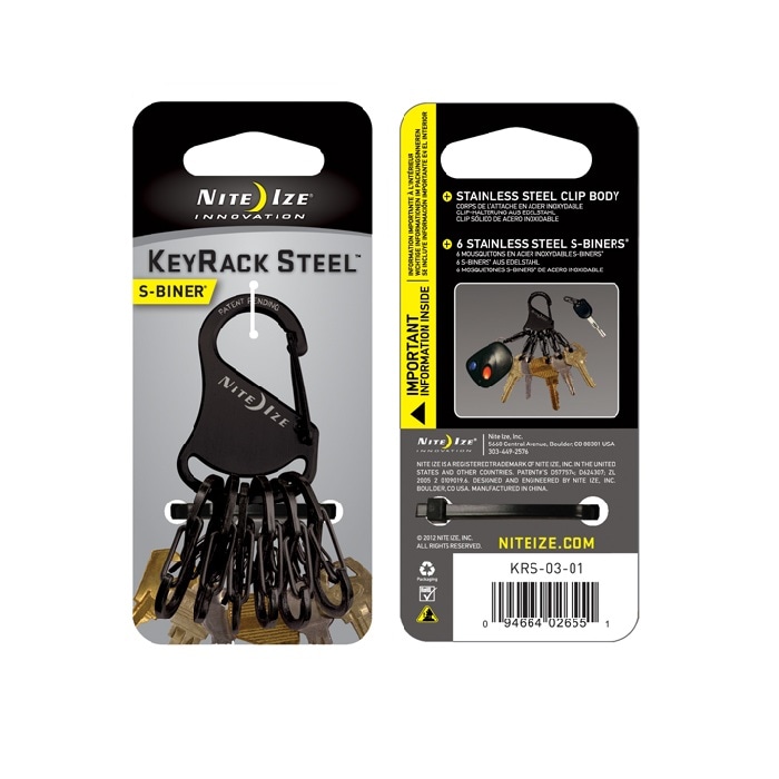 Portachiavi Nite Ize S-Biner KeyRack - Black