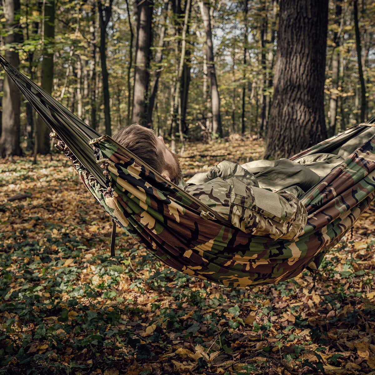 Pončo Helikon-Tex Swagman Roll Climashield Apex con funzione sacco a pelo - US Woodland