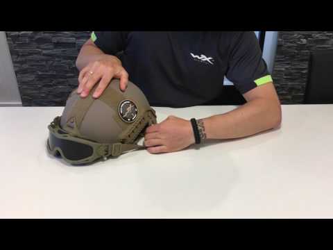 Supporto per casco Wiley X Rail Attachment System per occhiali Spear - Black
