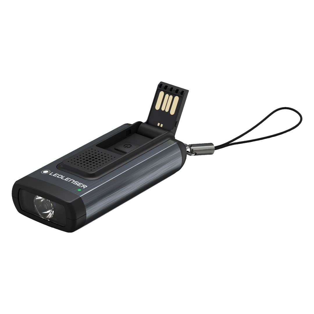 Portachiavi con torcia Ledlenser K6R Safety - Gray 400 lm