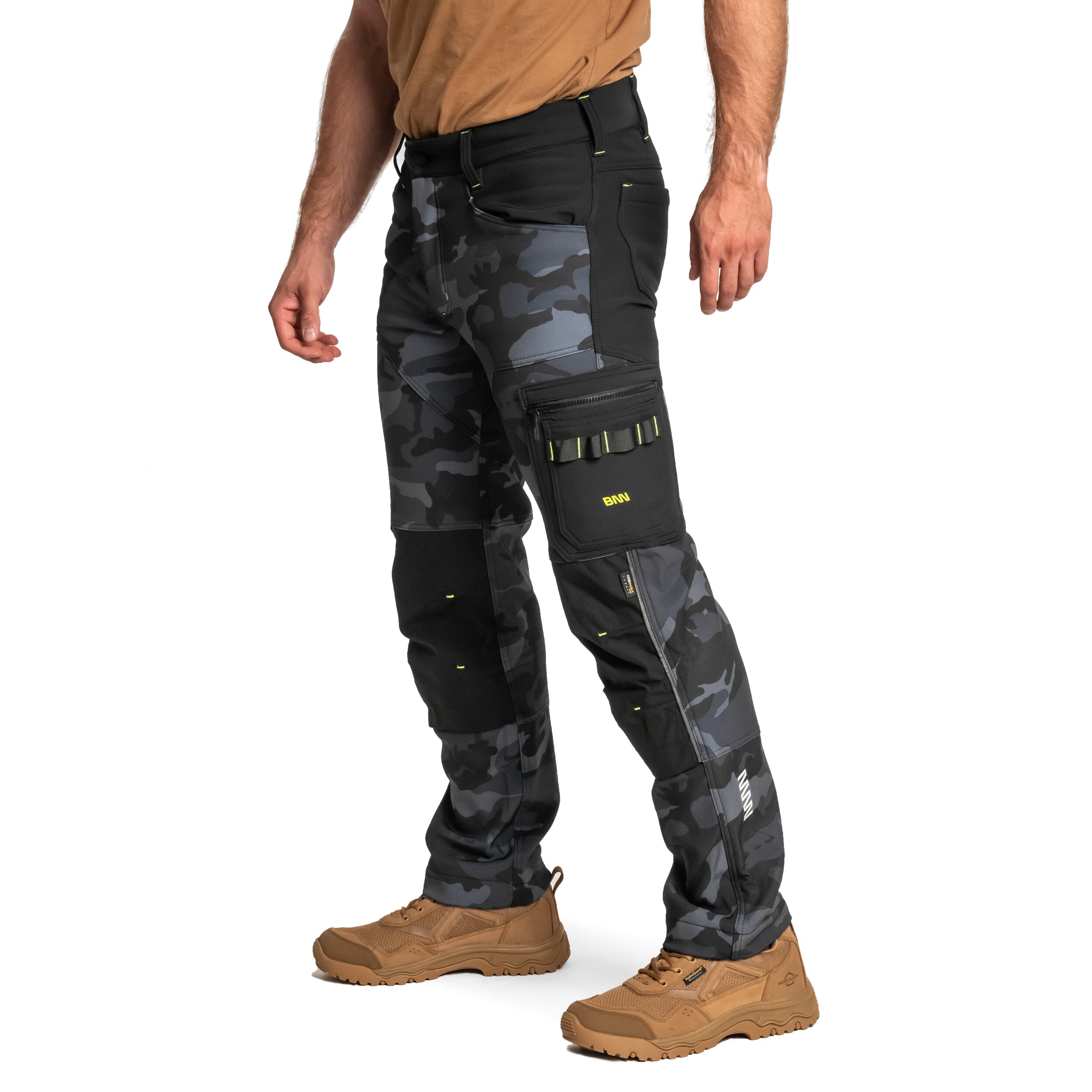Pantaloni Bennon Camos Softshell - Black/Grey