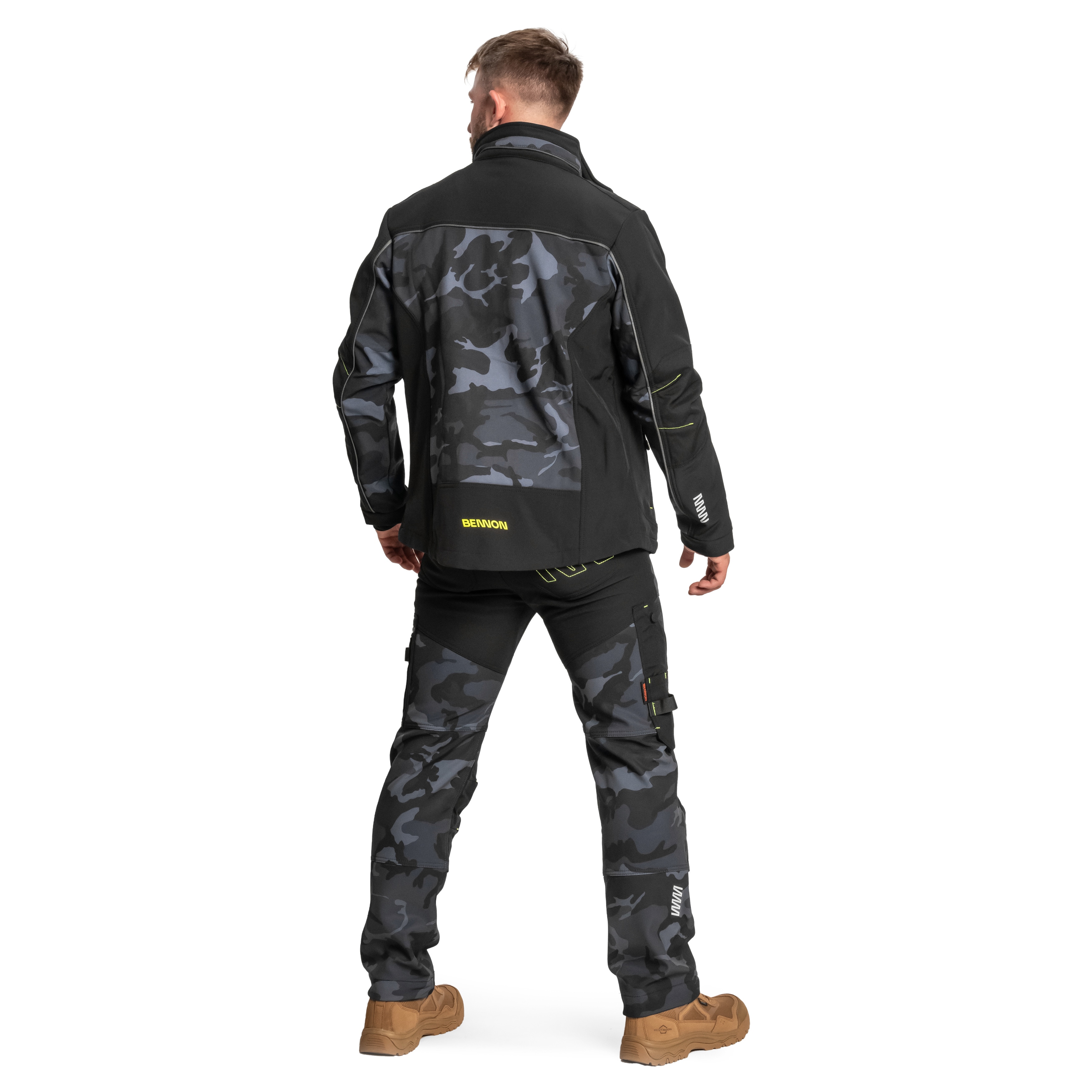 Pantaloni Bennon Camos Softshell - Black/Grey