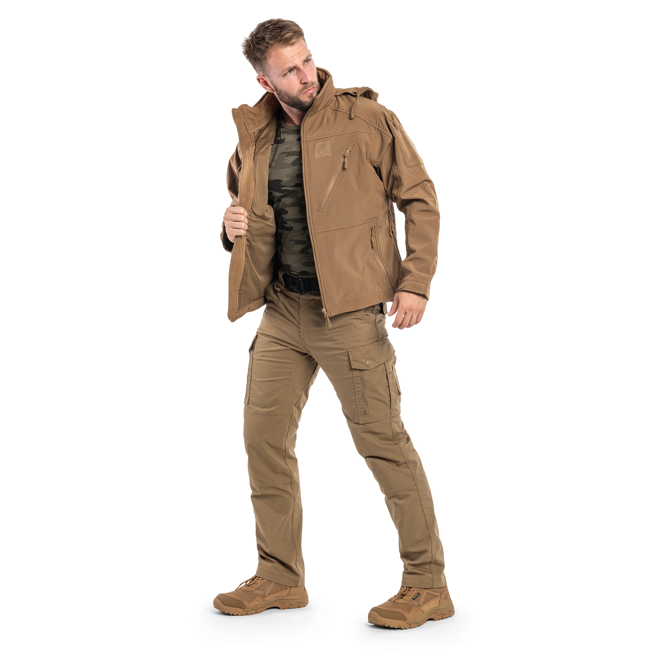 Giacca Mil-Tec SCU 14 Softshell - Dark Coyote