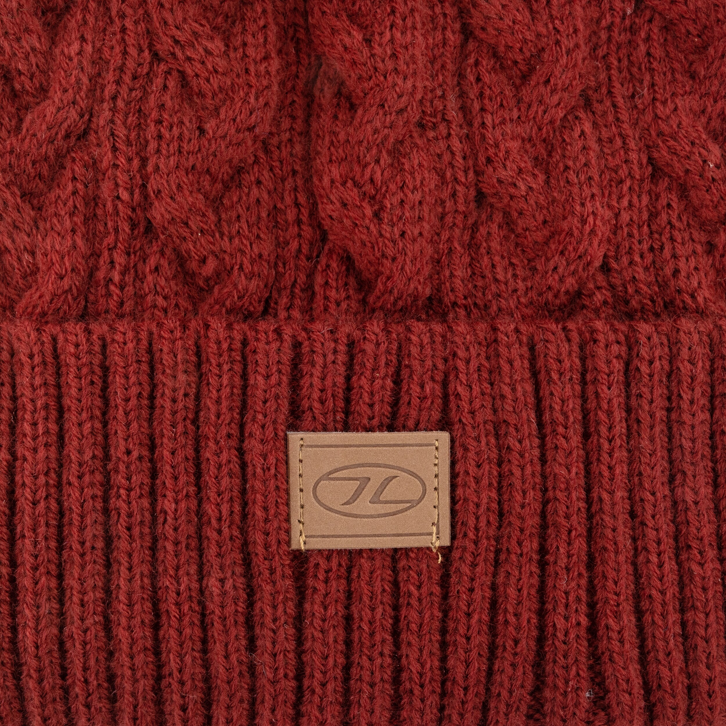 Cappello Highlander Outdoor Beira Lined Bobble Hat - Dark Red