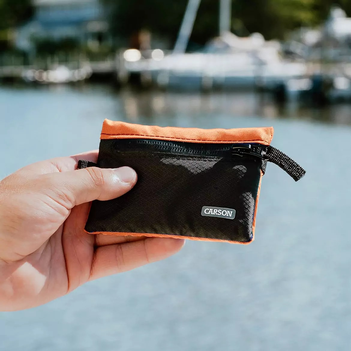 Portafoglio impermeabile Carson Black/Orange