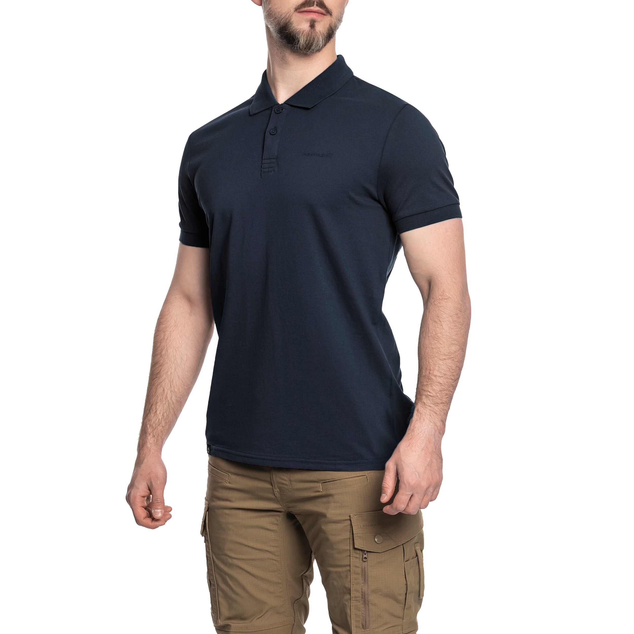 Polo Pentagon Moth Piquet - Midnight Blue