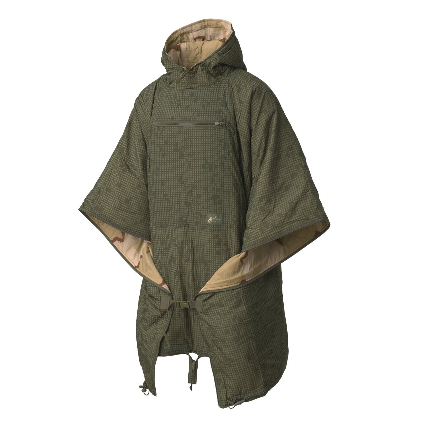 Poncho bifacciale Helikon-Tex Swagman Roll con funzione sacco a pelo - Desert Night Camo/US Desert