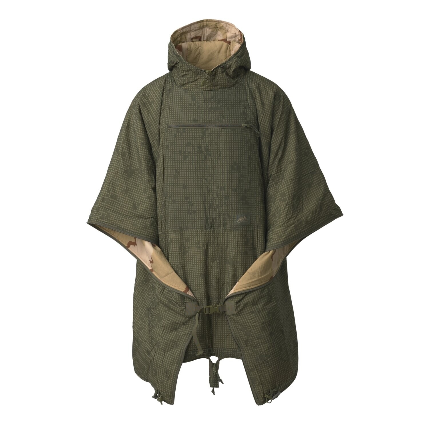 Poncho bifacciale Helikon-Tex Swagman Roll con funzione sacco a pelo - Desert Night Camo/US Desert