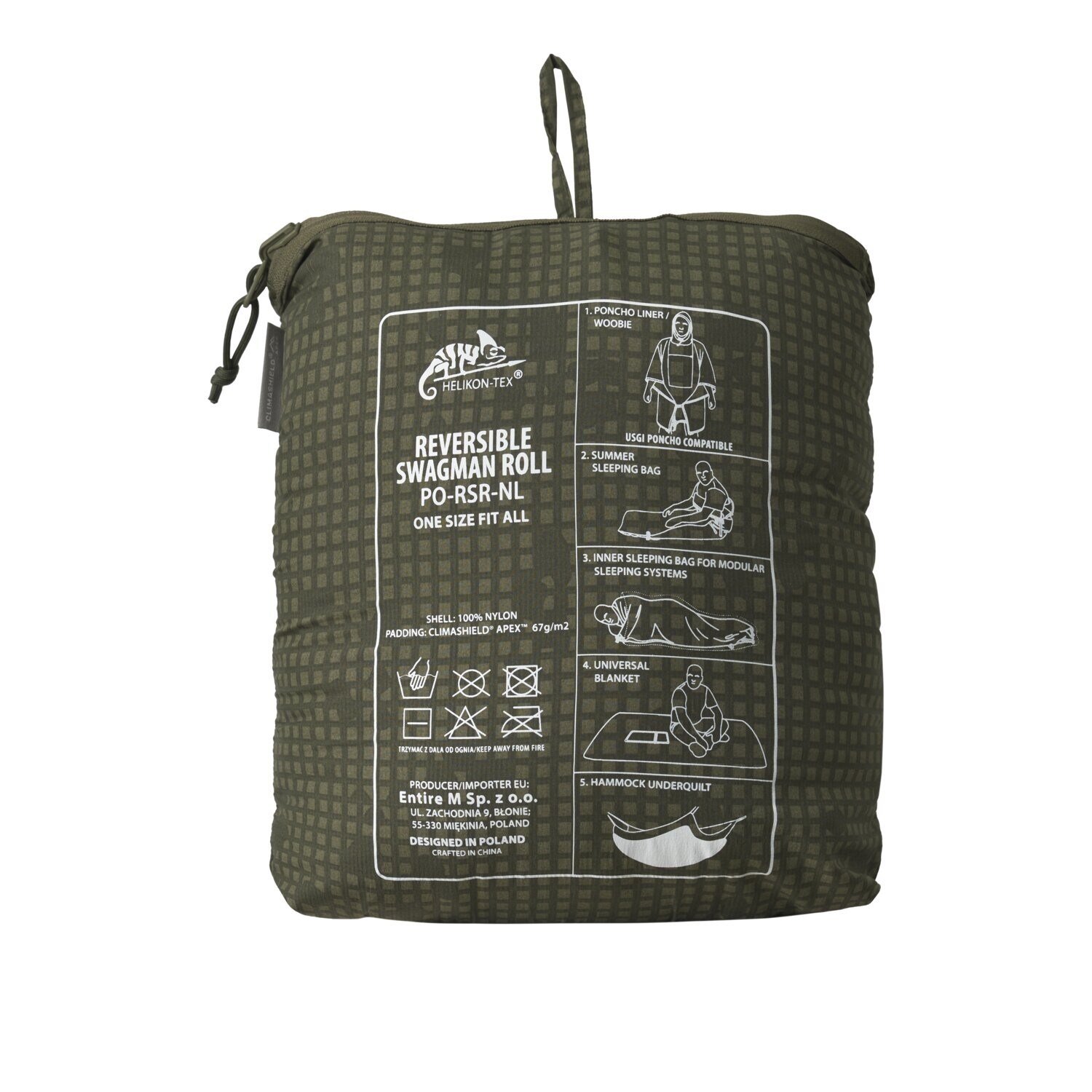 Poncho bifacciale Helikon-Tex Swagman Roll con funzione sacco a pelo - Desert Night Camo/US Desert