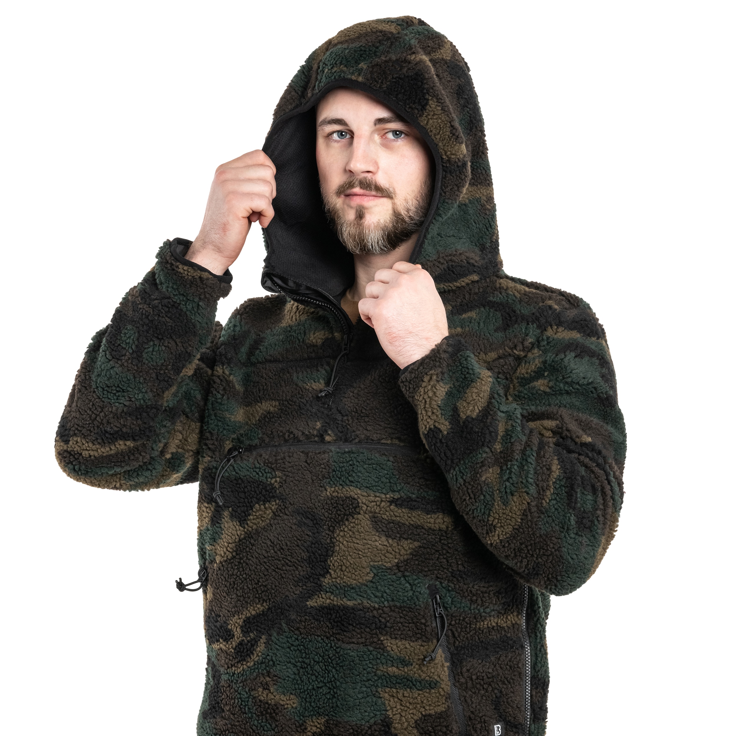 Pile Brandit Teddyfleece Worker Pullover - Woodland