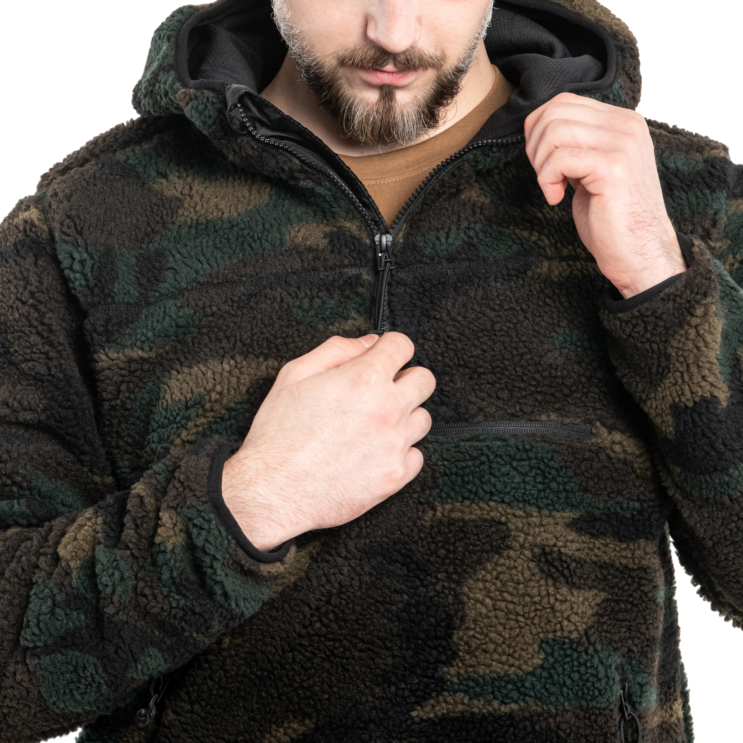 Pile Brandit Teddyfleece Worker Pullover - Woodland