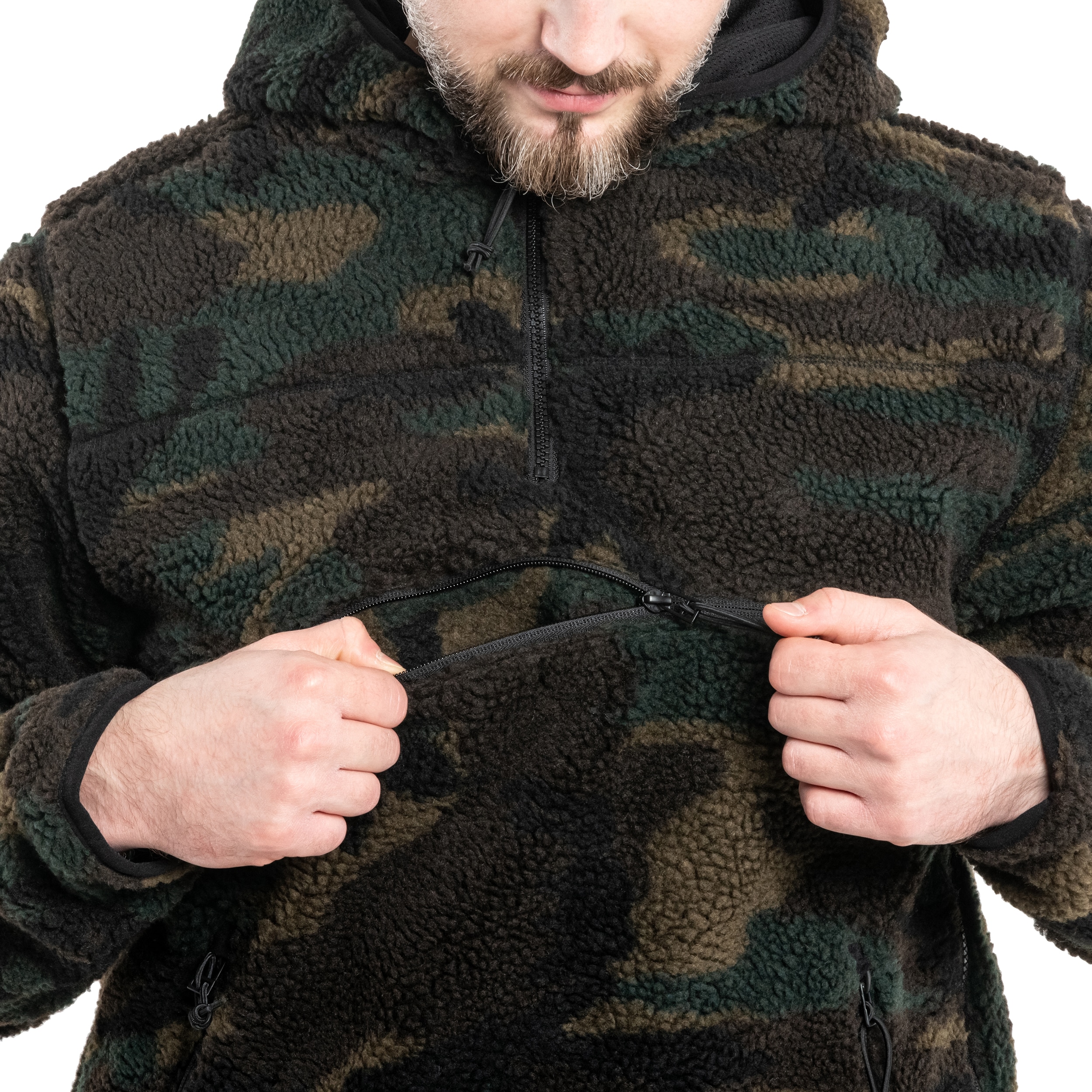 Pile Brandit Teddyfleece Worker Pullover - Woodland