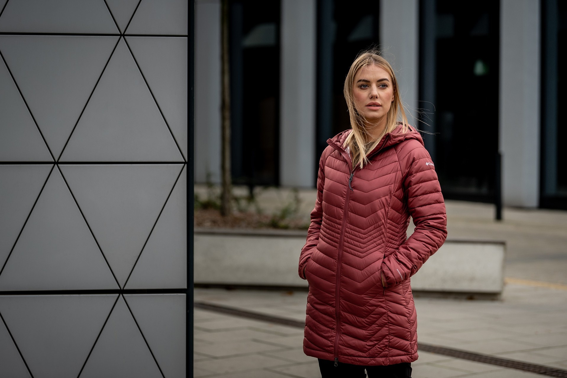 Giacca da donna Columbia Powder Lite Mid Jacket - Beetroot