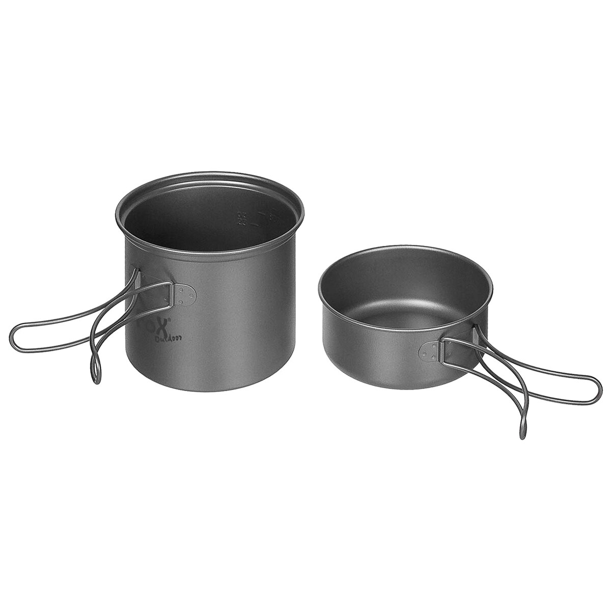 Set di stoviglie MFH Fox Outdoor in titanio 2 pezzi