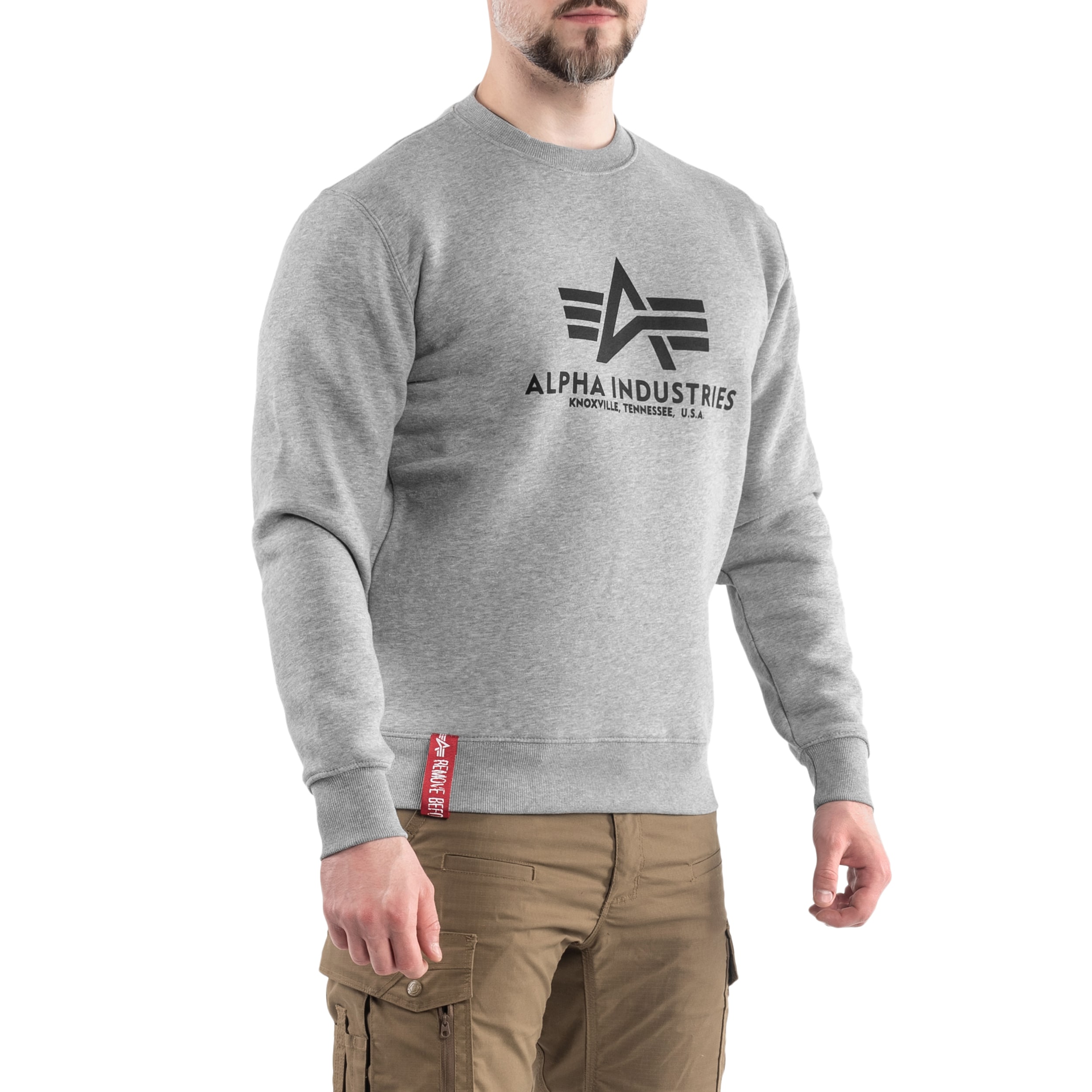 Felpa Alpha Industries Basic Sweater - Grey Heather