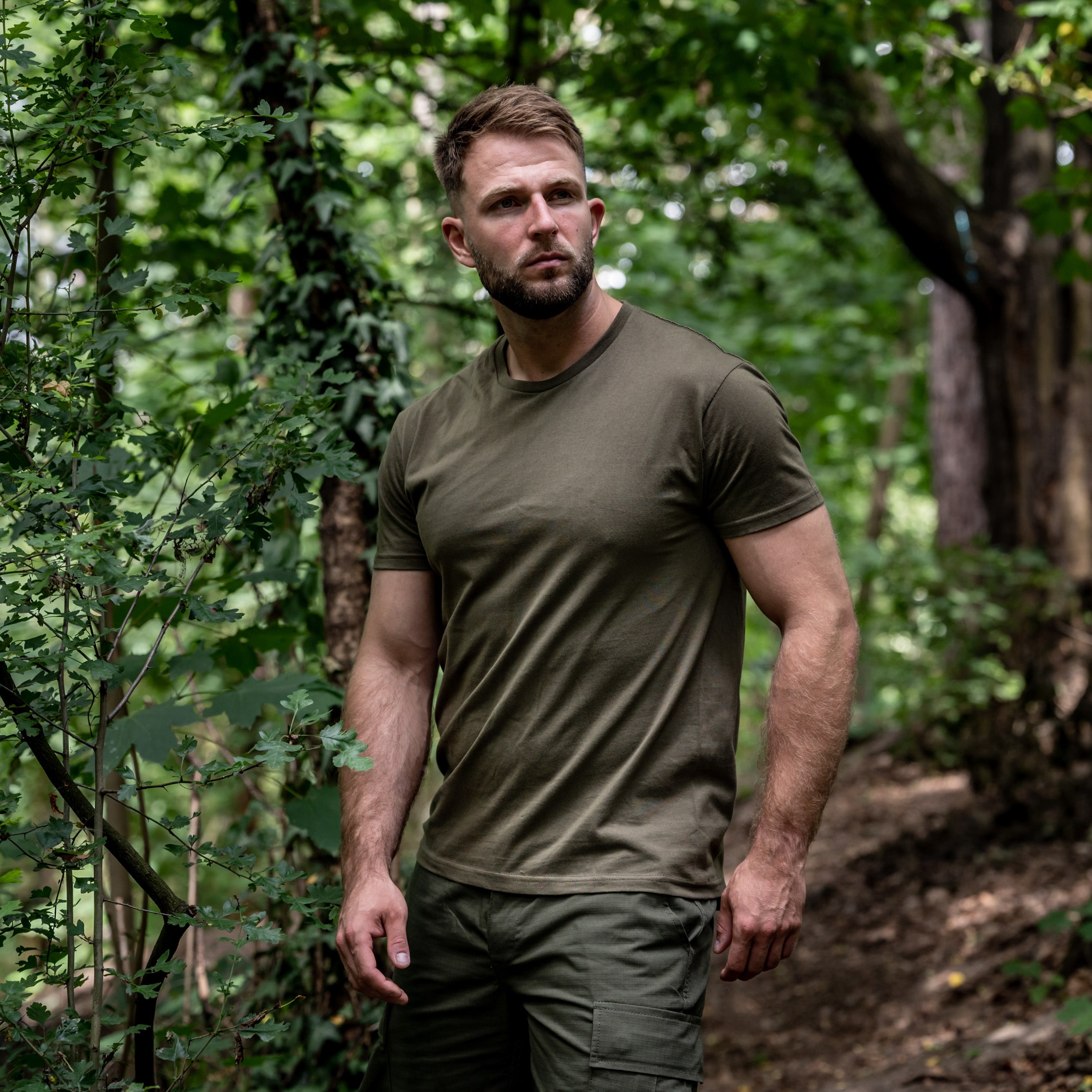 T-shirt militare - Forest Green