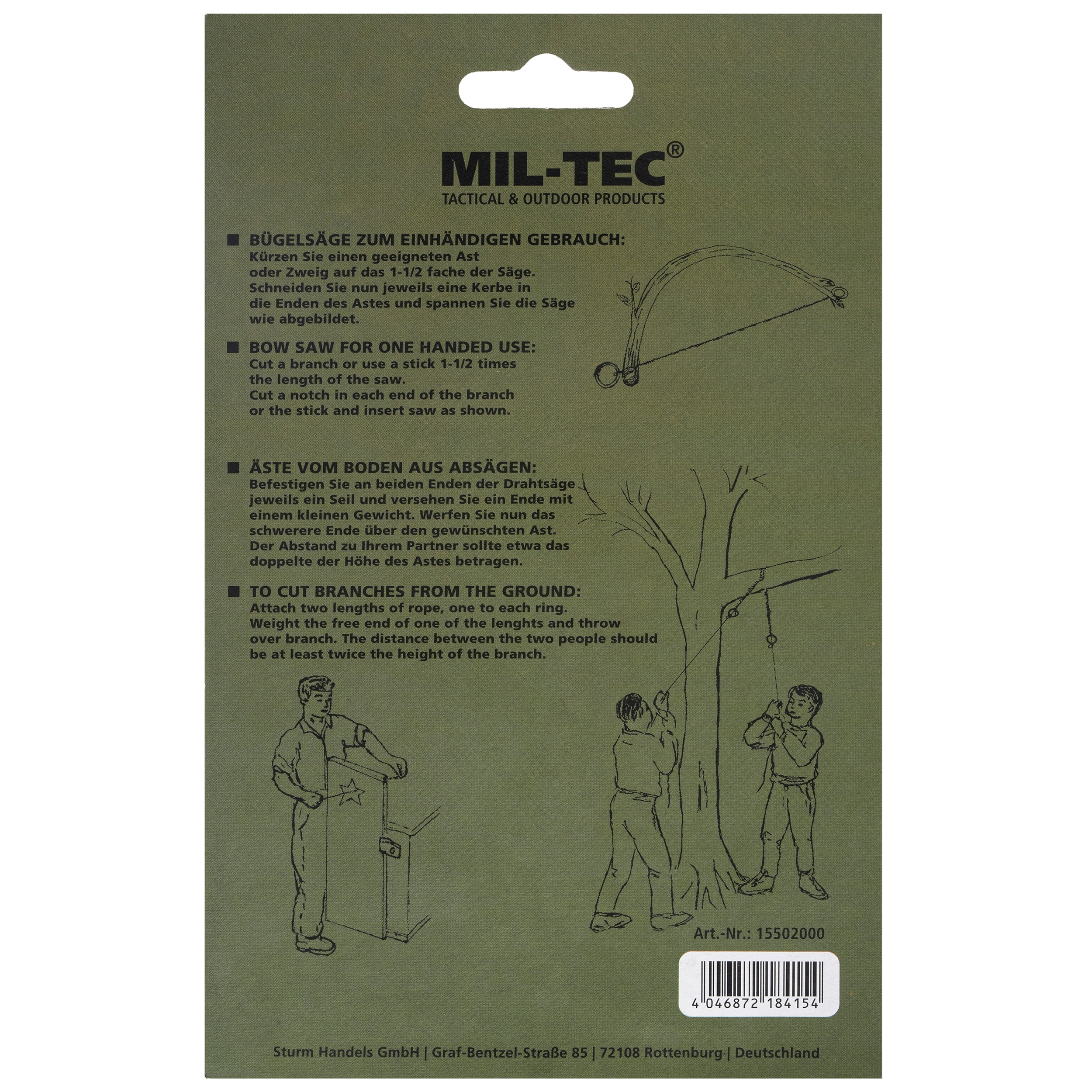 Sega a Catena Manuale Mil-Tec Commando Pocket Wire Saw