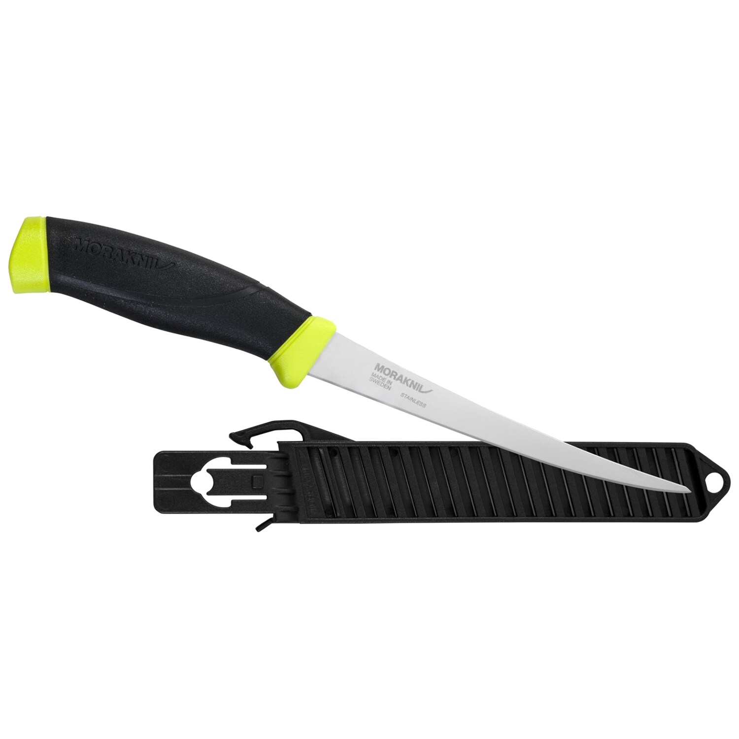 Coltello da filettare Mora Companion Fishing Fillet 155 - Black/Lime Green