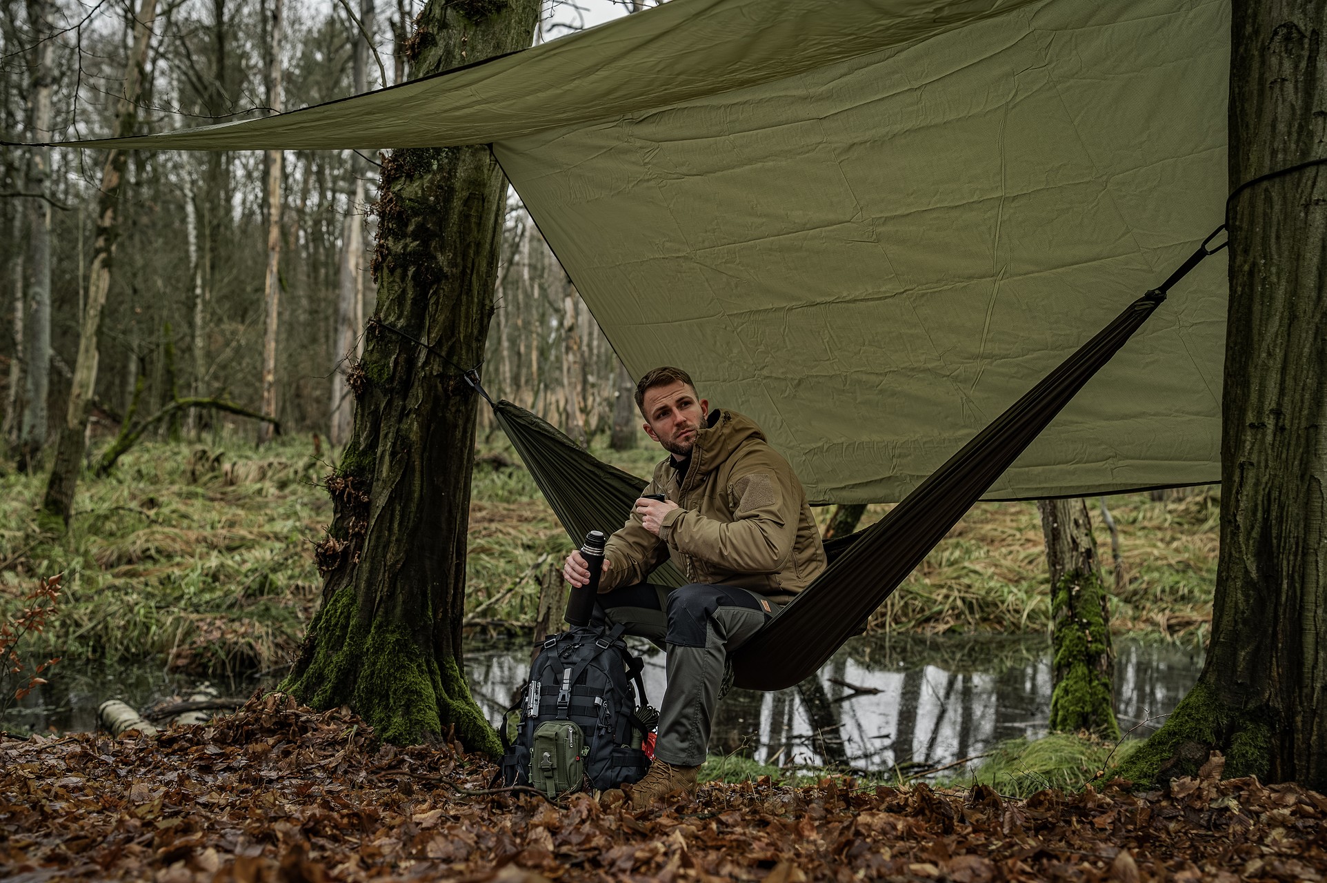 Telo Badger Outdoor X-Rain Tarp - Olive