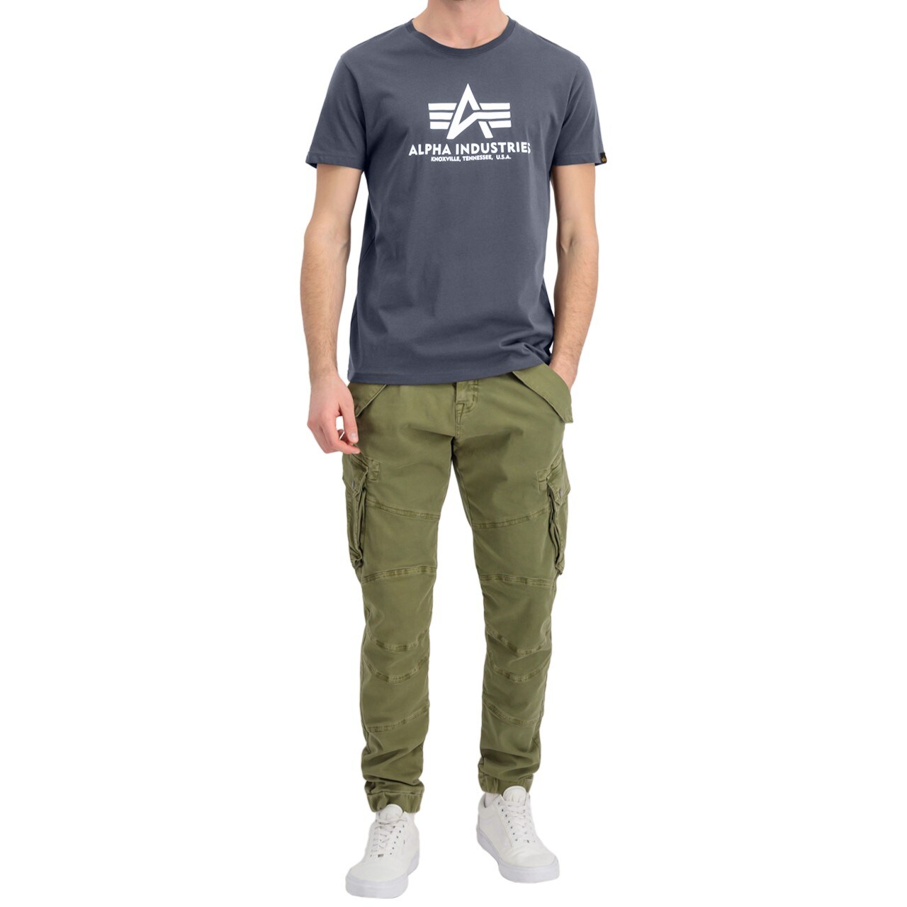 T-shirt Alpha Industries Basic - Grey/Black