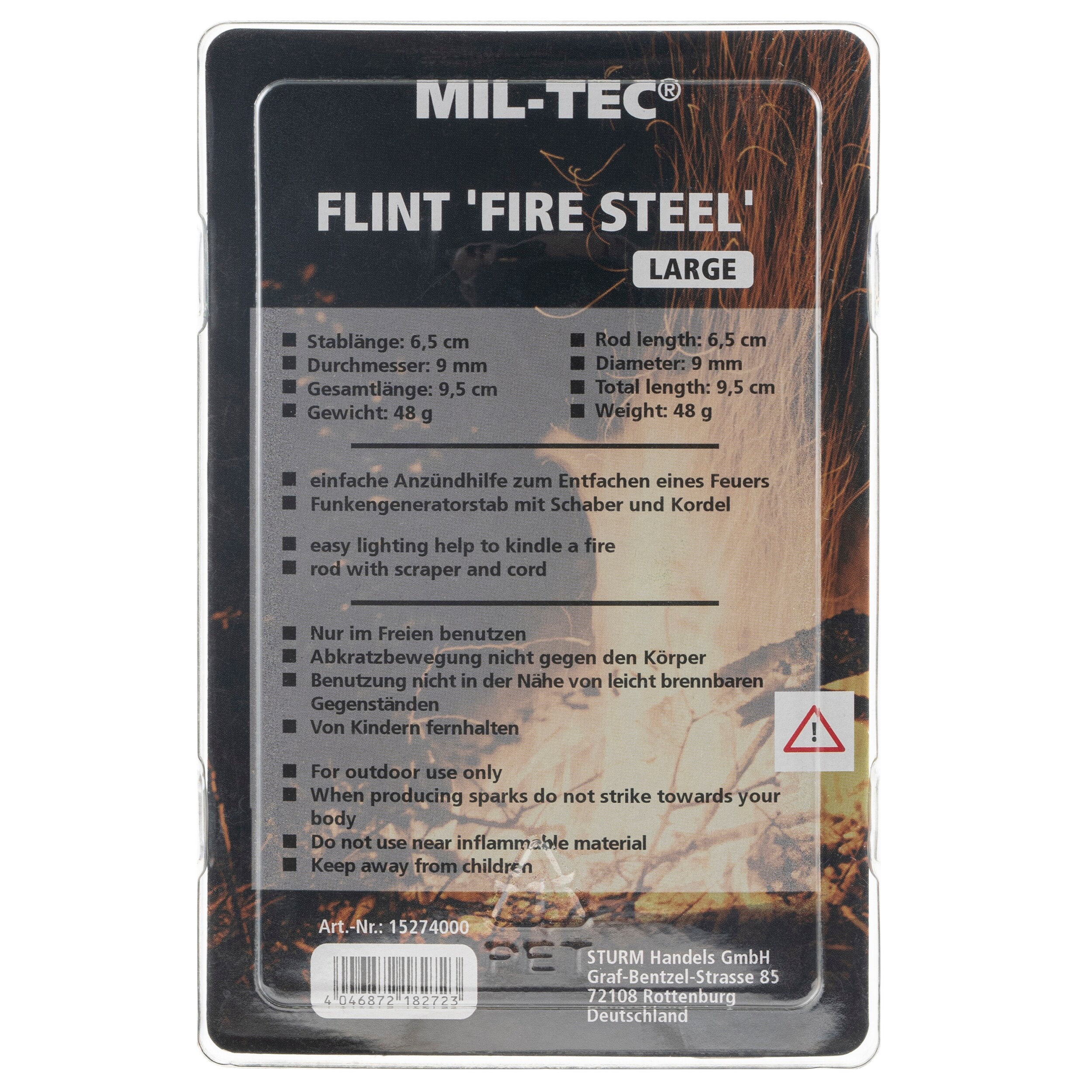 Acciarino Mil-Tec Fire Steel Large