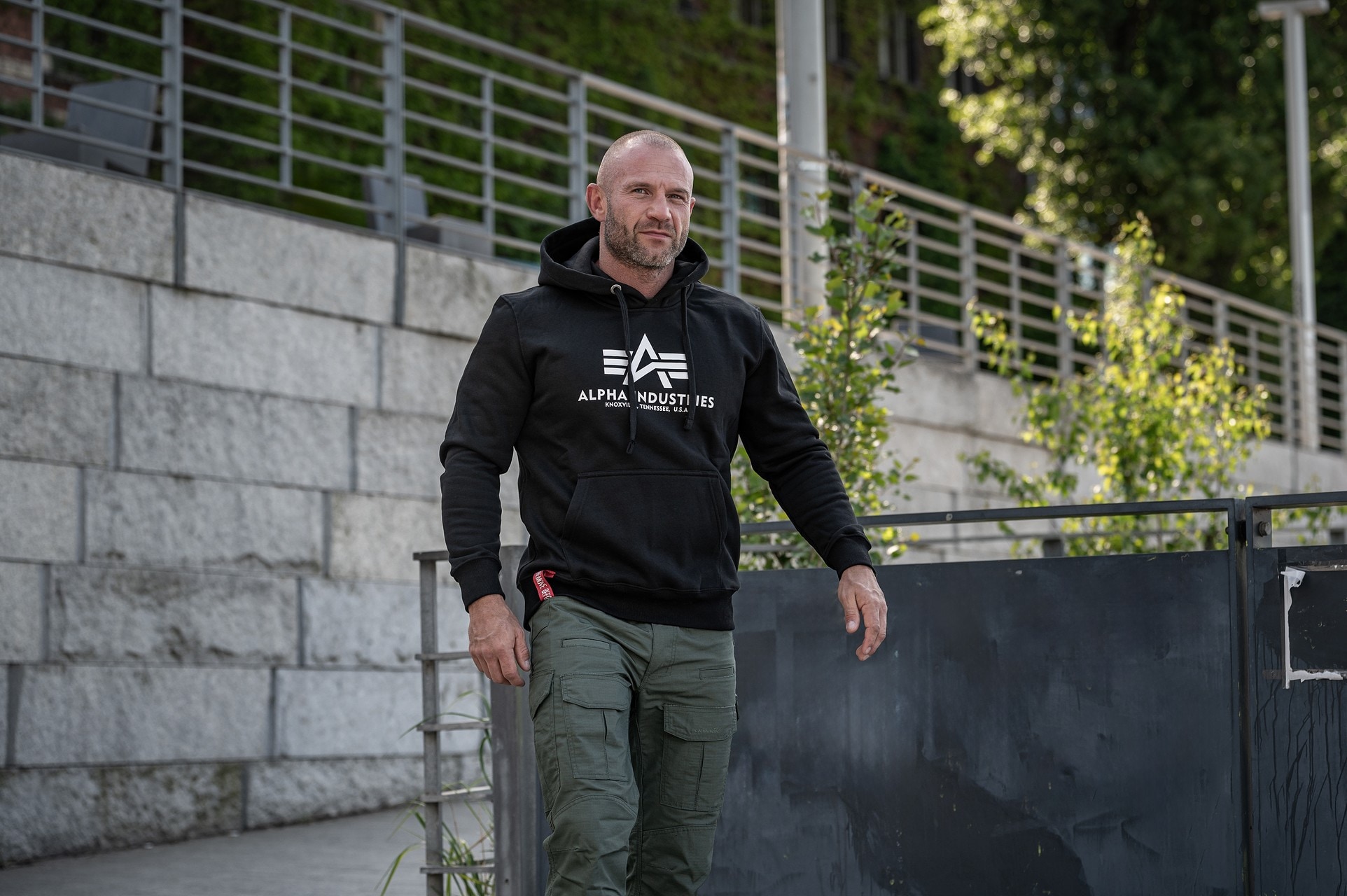 Felpa con cappuccio Alpha Industries Basic - Black