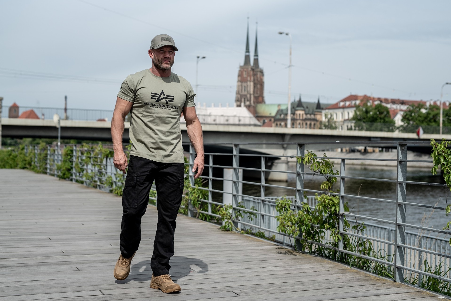 T-shirt Alpha Industries Basic - Olive/Black