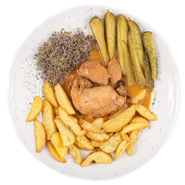 Cibo in scatola Moya Pucha Leśny Wieprzek - filet di maiale ai finferli 300 g