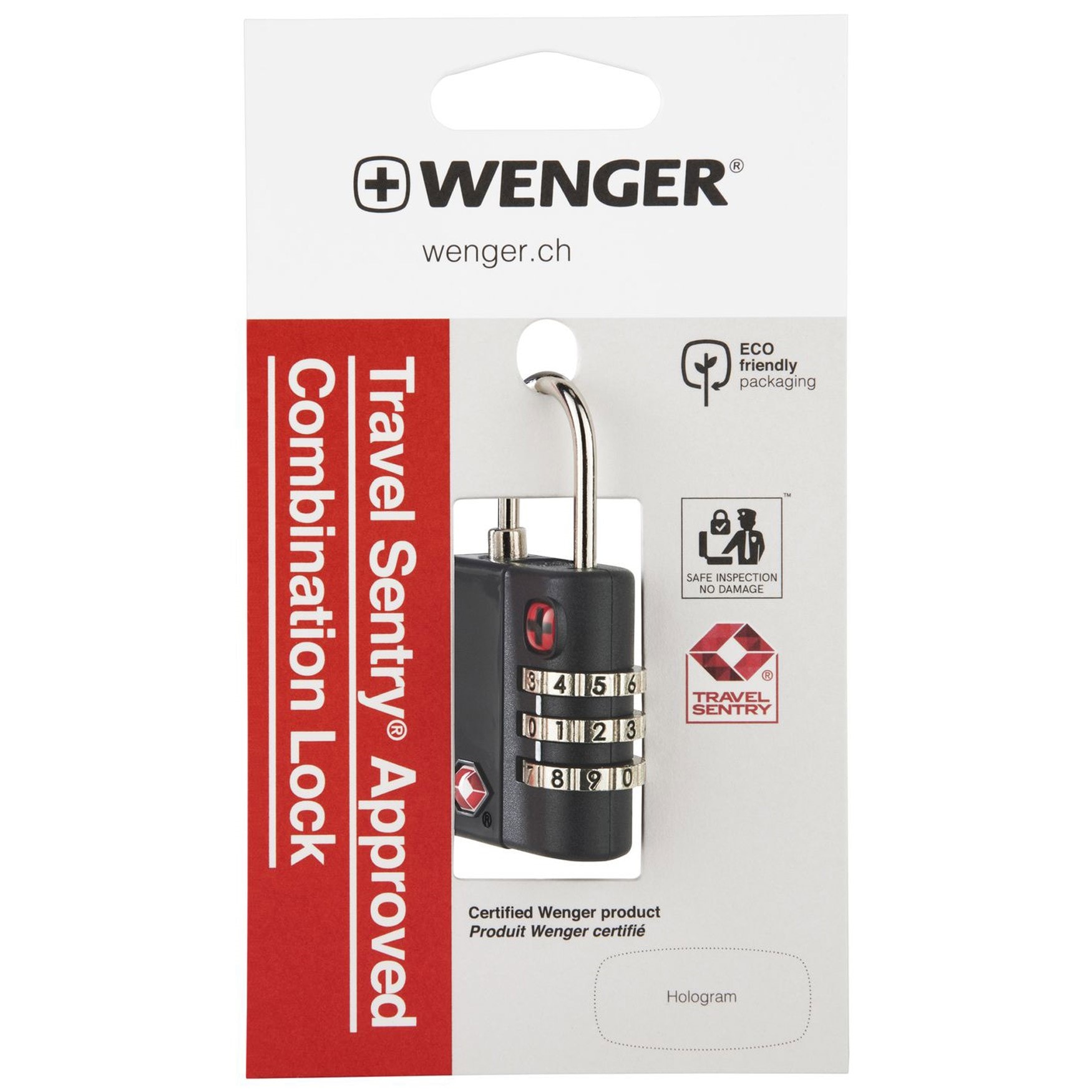 Lucchetto Wenger TSA con combinazione - Black
