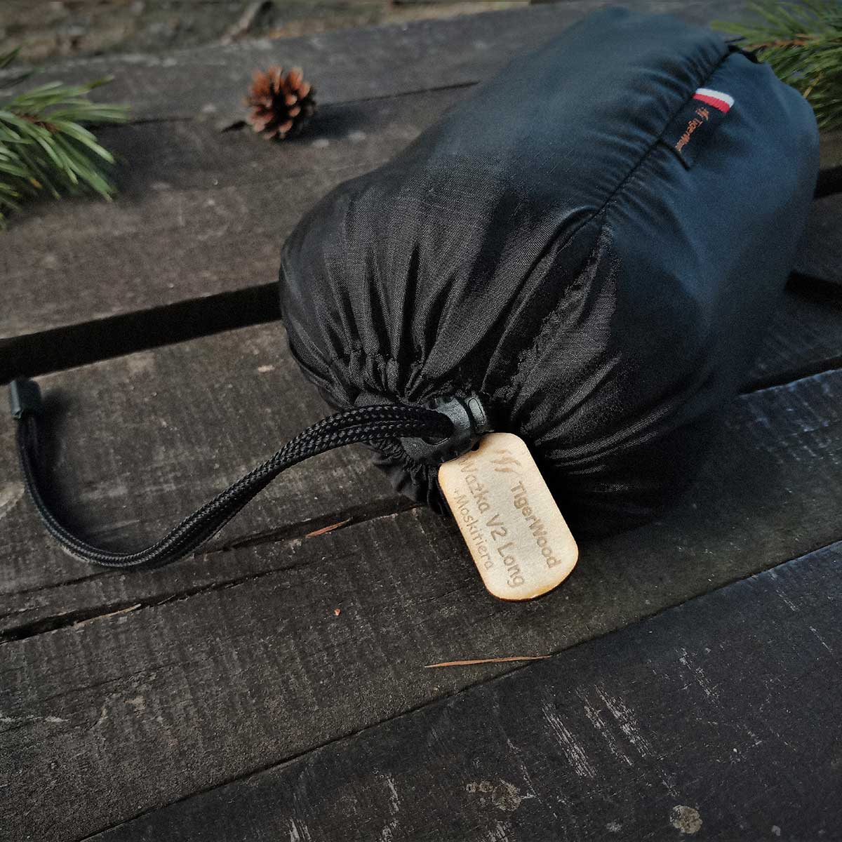 Amaca ultraleggera TigerWood Ważka V2 Long Black con zanzariera