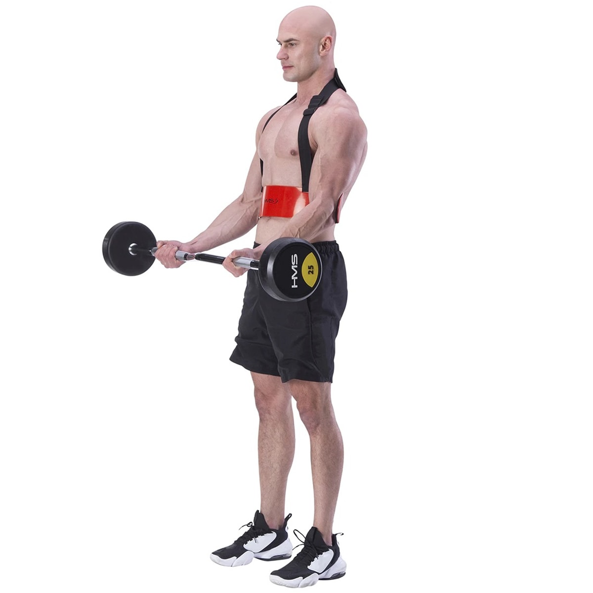 Arm Blaster HMS ABX02 per esercizi bicipiti - Rosso
