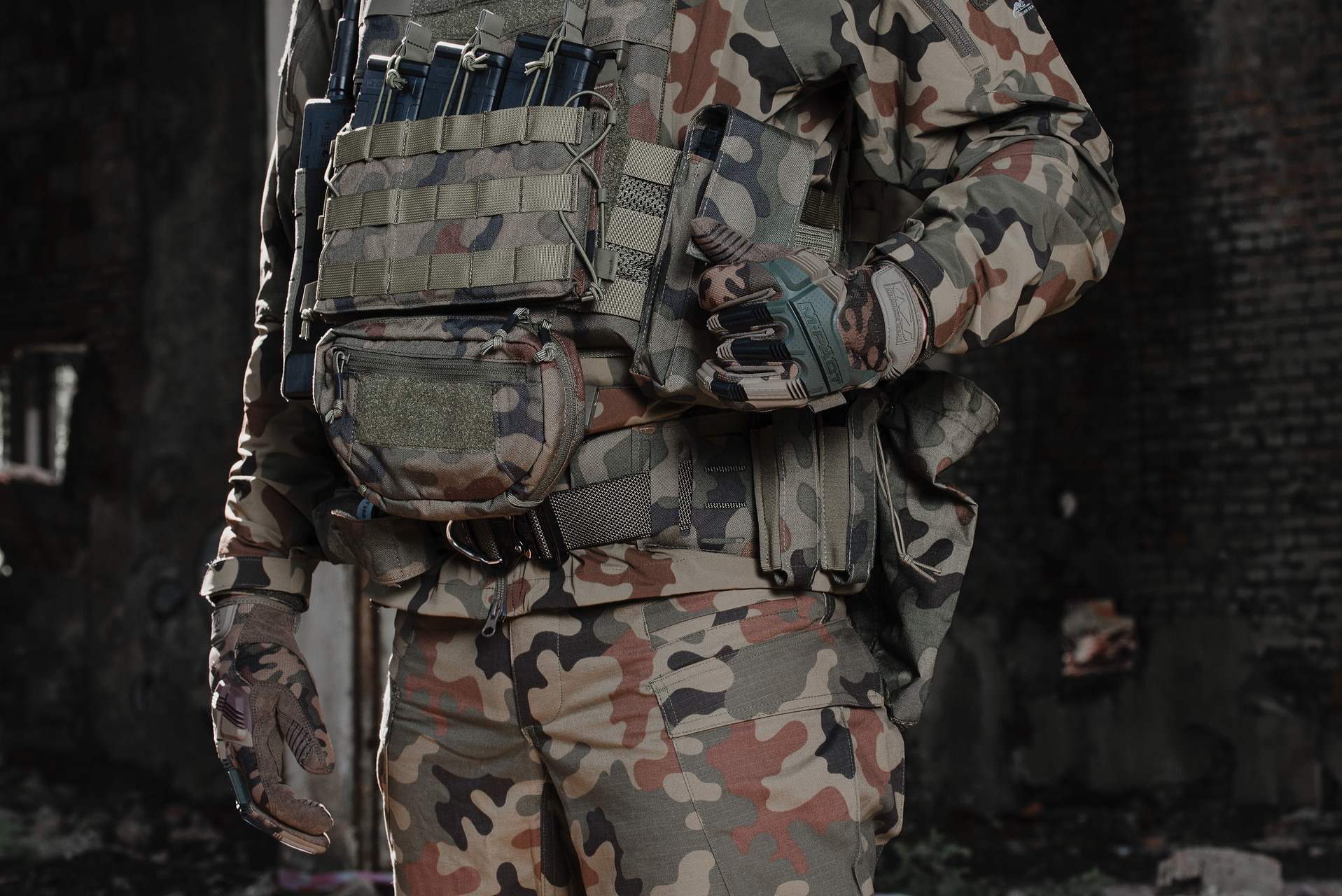 Cintura tattica Combat Lab Cobra D-Ring MOLLE - wz.93 Pantera PL Woodland