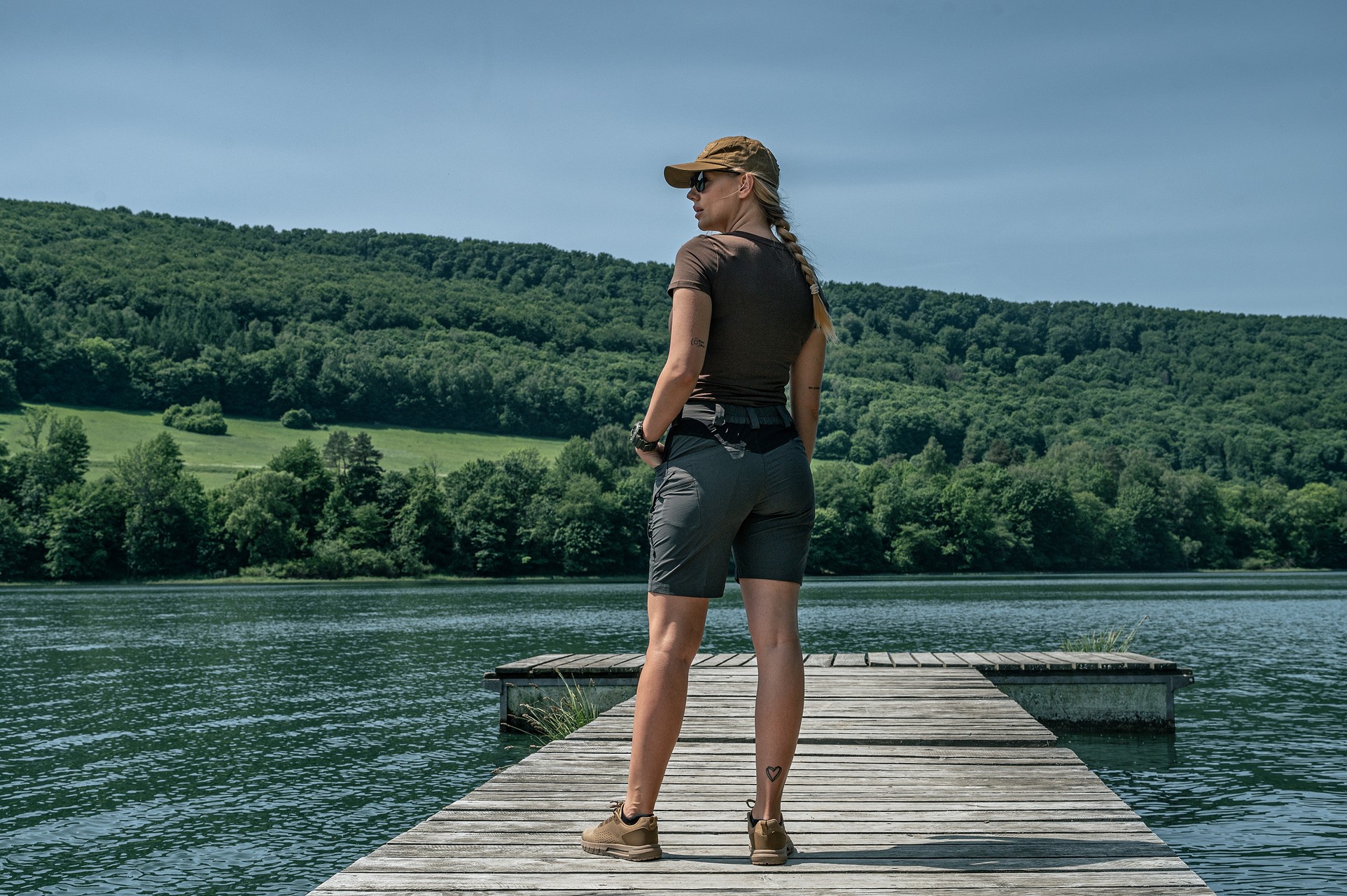 T-shirt donna Helikon-Tex in cotone biologico Slim - Earth Brown