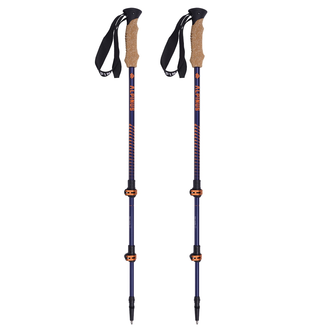 Bastoncini da trekking Alpinus Monte Rosa - blu e oro