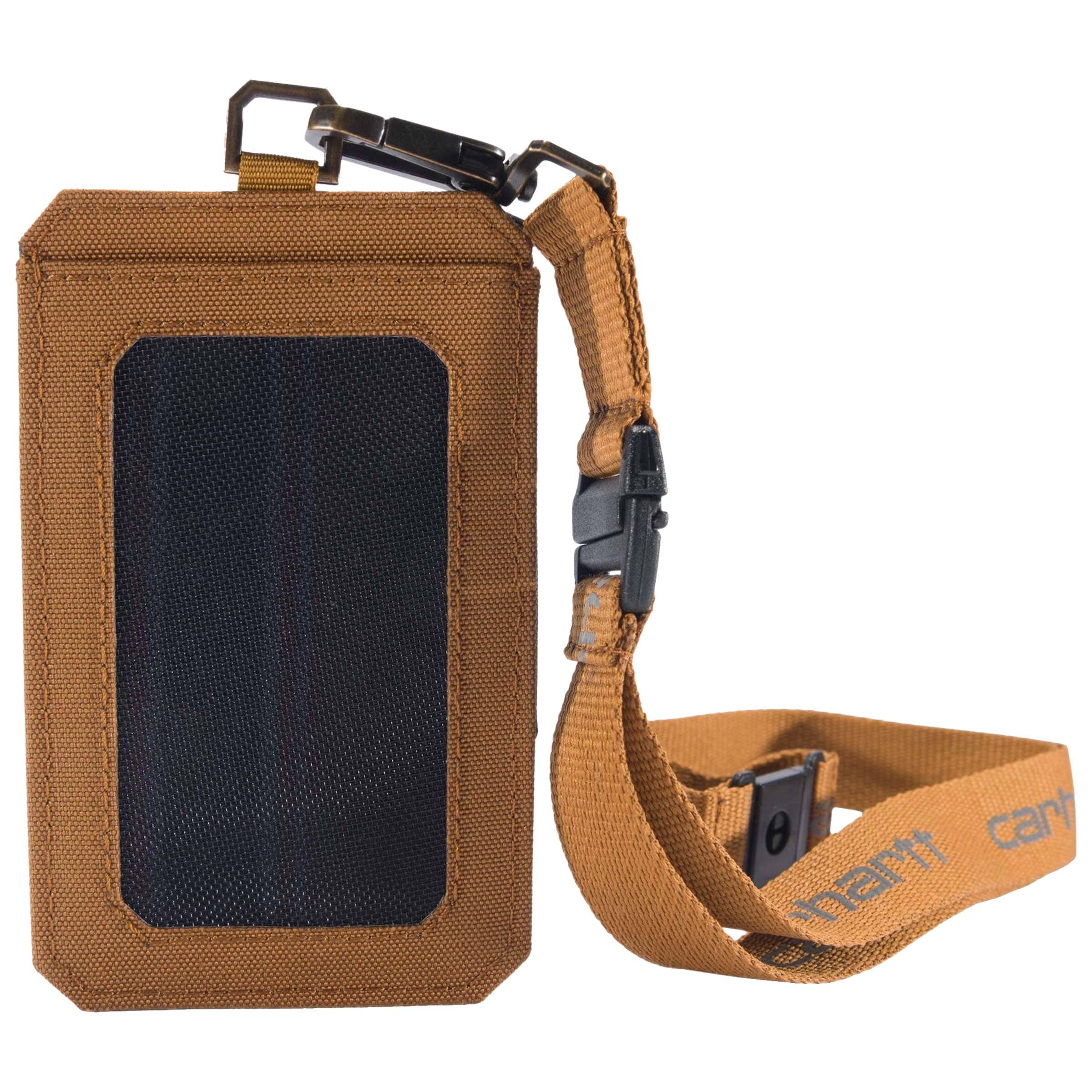 Custodia per documenti Carhartt Nylon Duck ID Holder and Landyard - Carhartt Brown