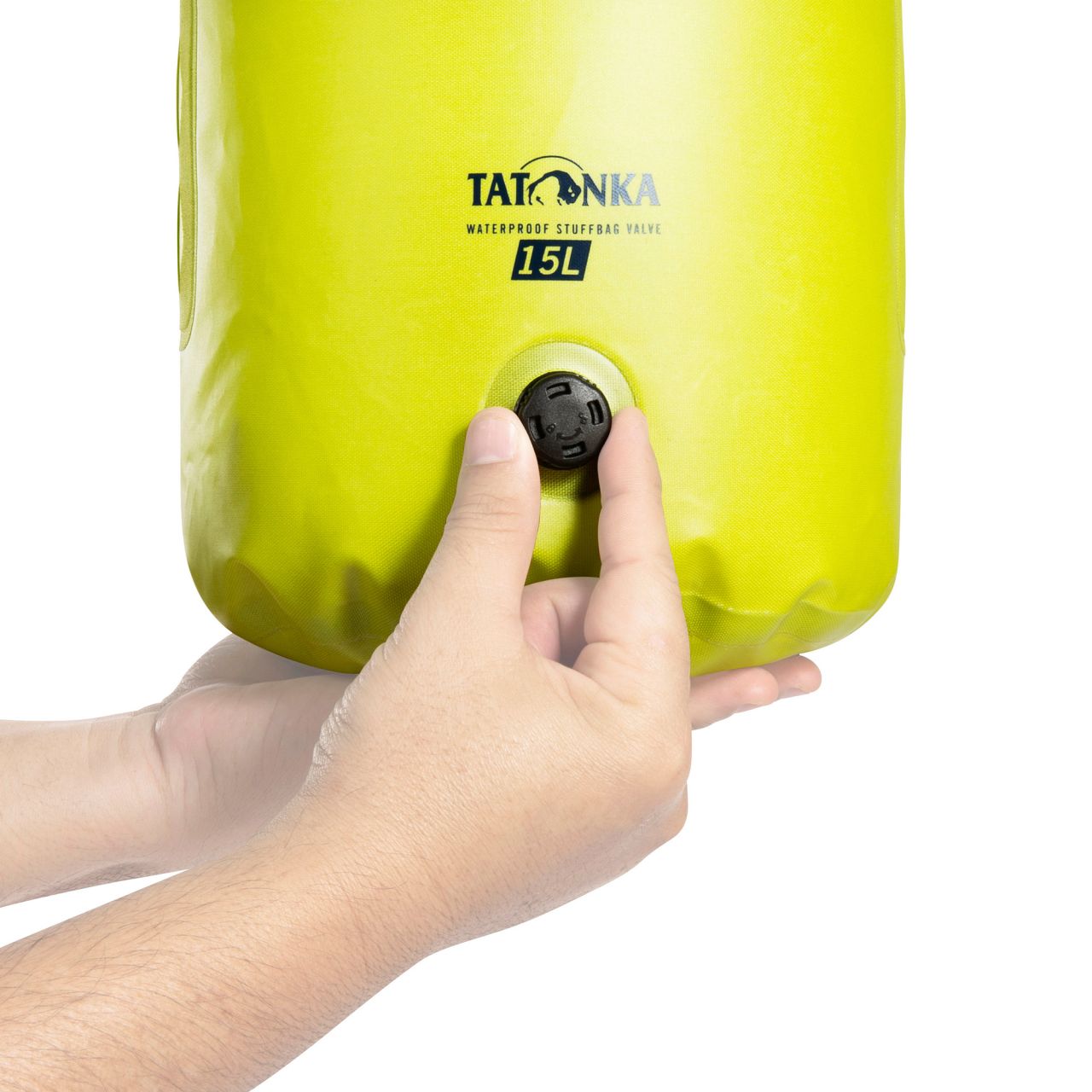 Sacca impermeabile Tatonka WP Stuffbag Valve 15 l - Lime