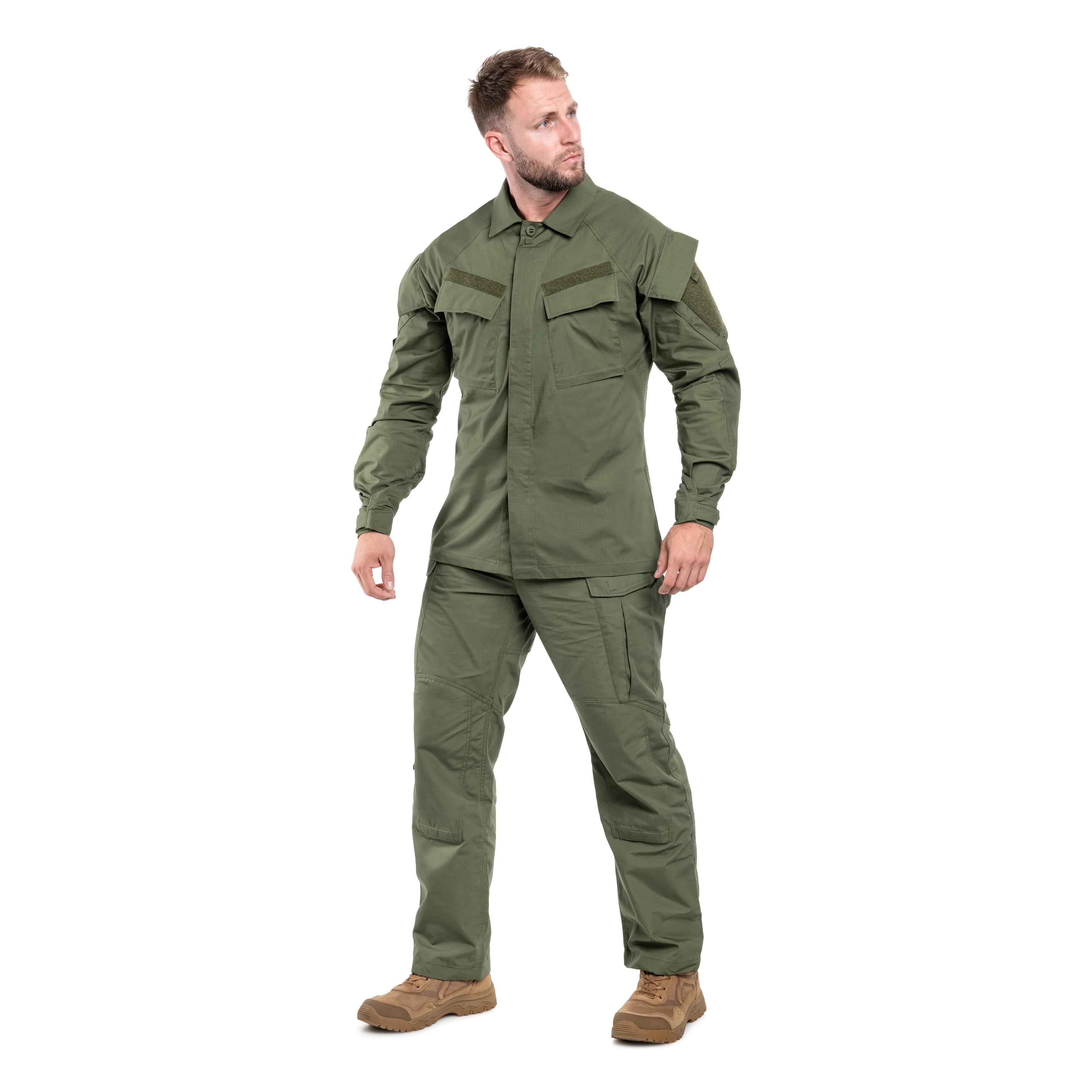 Felpa Helikon-Tex Raid Polycotton Stretch Rip-Stop - Olive Green