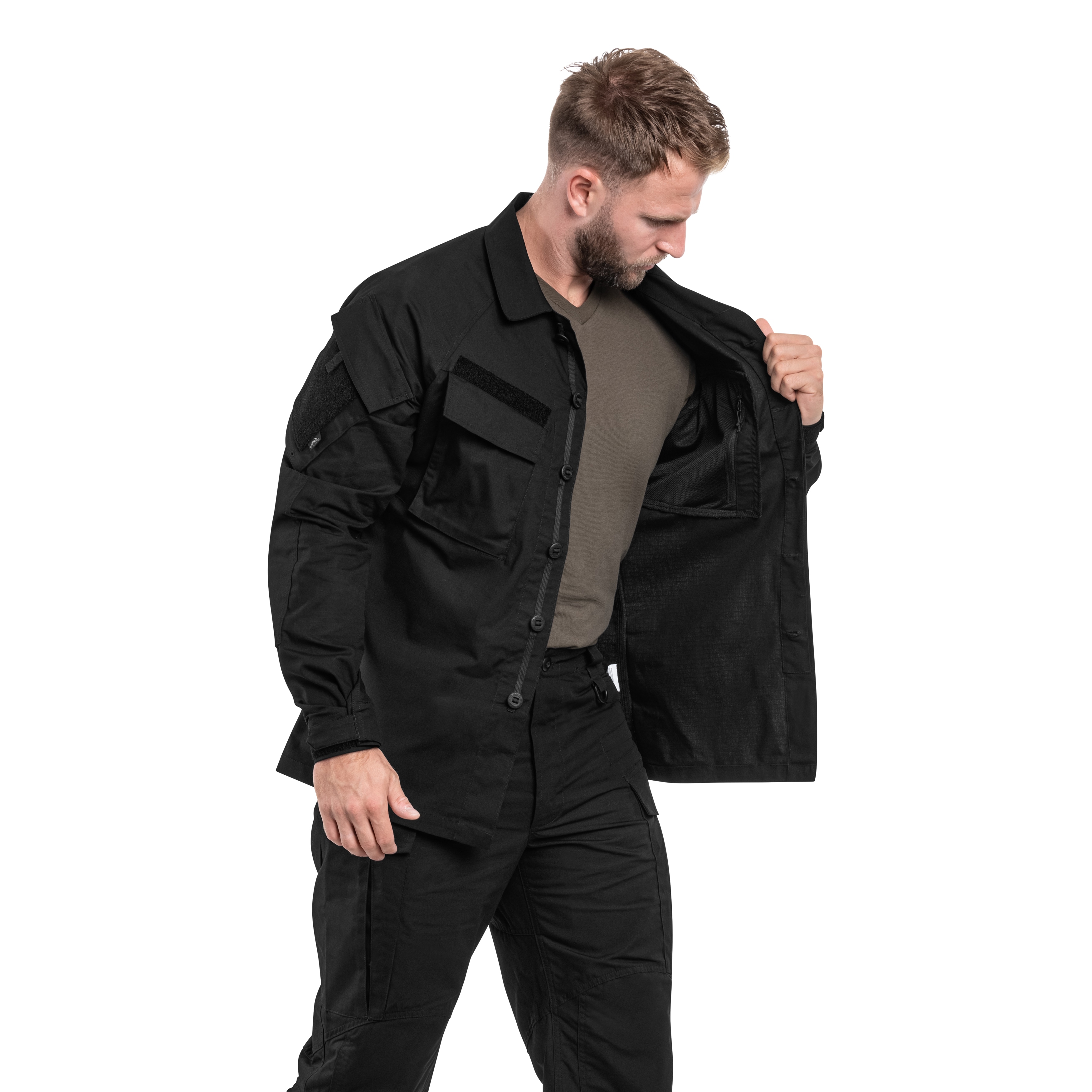 Felpa Helikon-Tex Raid Polycotton Stretch Rip-Stop - Black