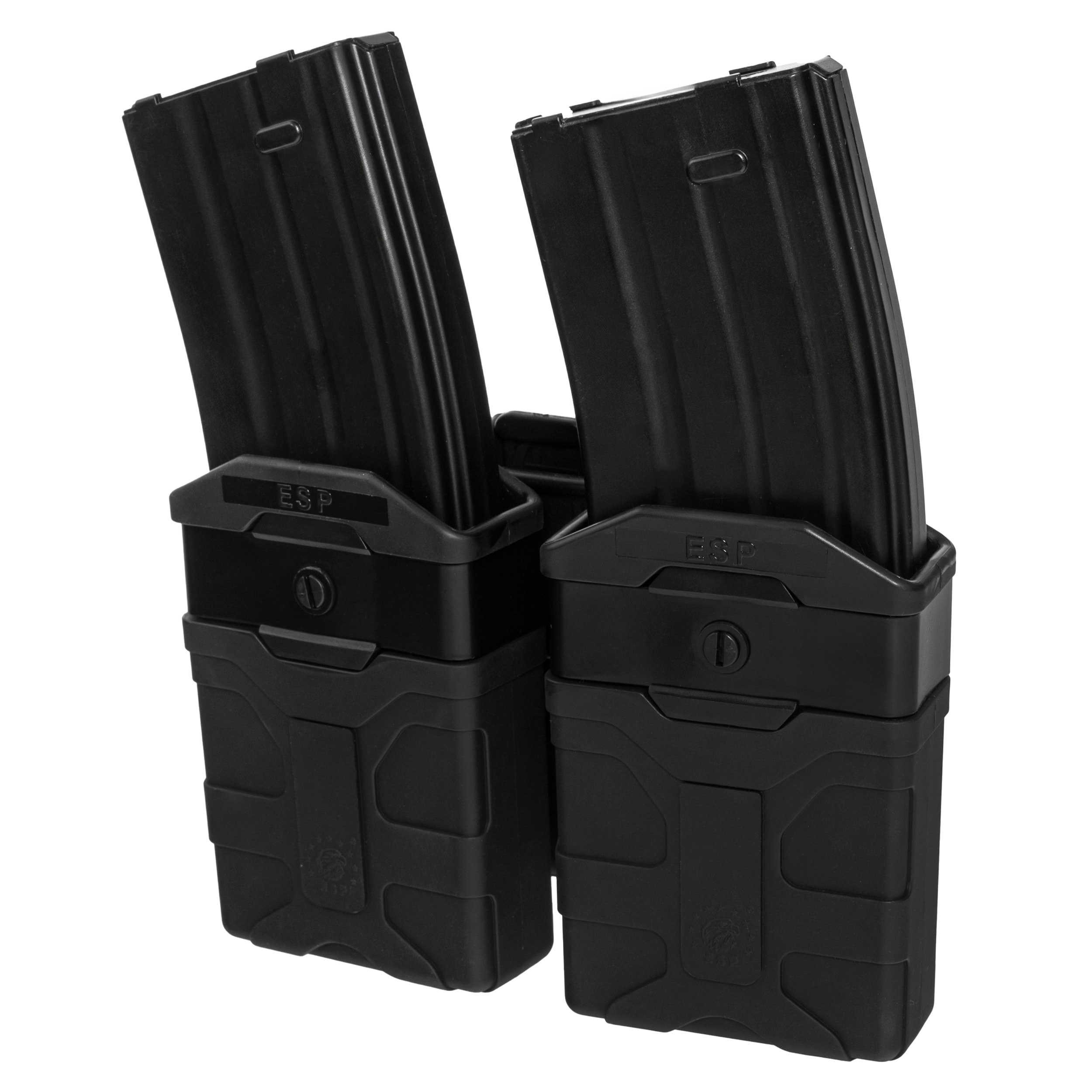 Doppia tasca girevole ESP con supporto UBC-04-2 Clip per caricatori - Black